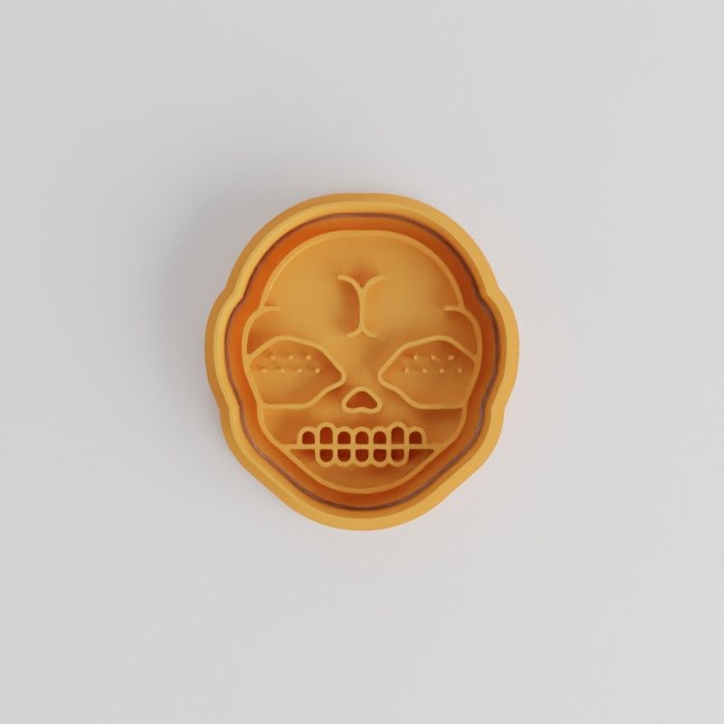 Demon Shape Cutter & Stamp Set, 6-Piece Cookie and Fondant Decorator, Perfect for Halloween, Scary Emoji, Baking Supplies