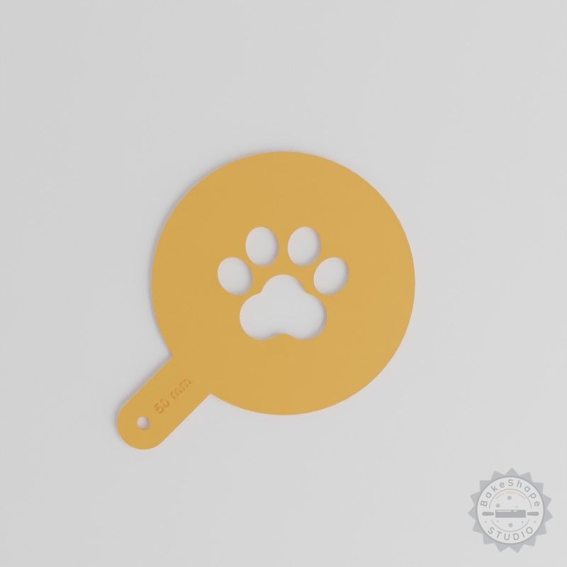 Paw Art Stencil Set, 5 Sizes, Animal Footprint Design for Coffee, Cake Decor, Craft Painting