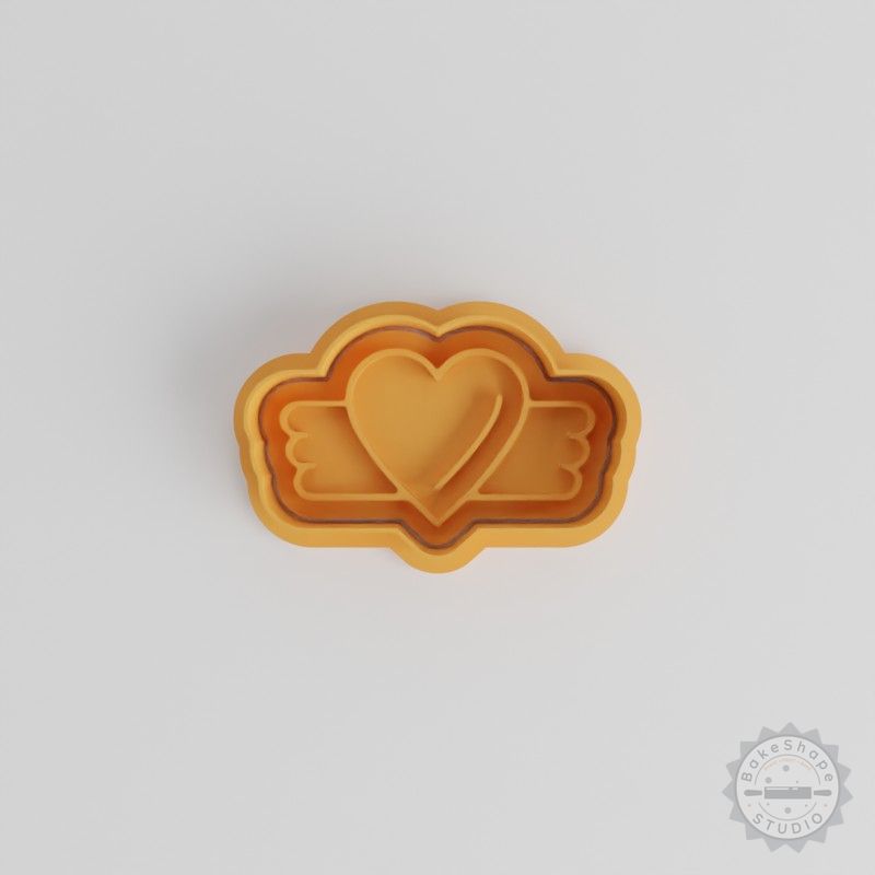 Love Badge Cookie & Fondant Cutter Set, Heart Stamp Tools, 6 Pcs, S/M/L Sizes