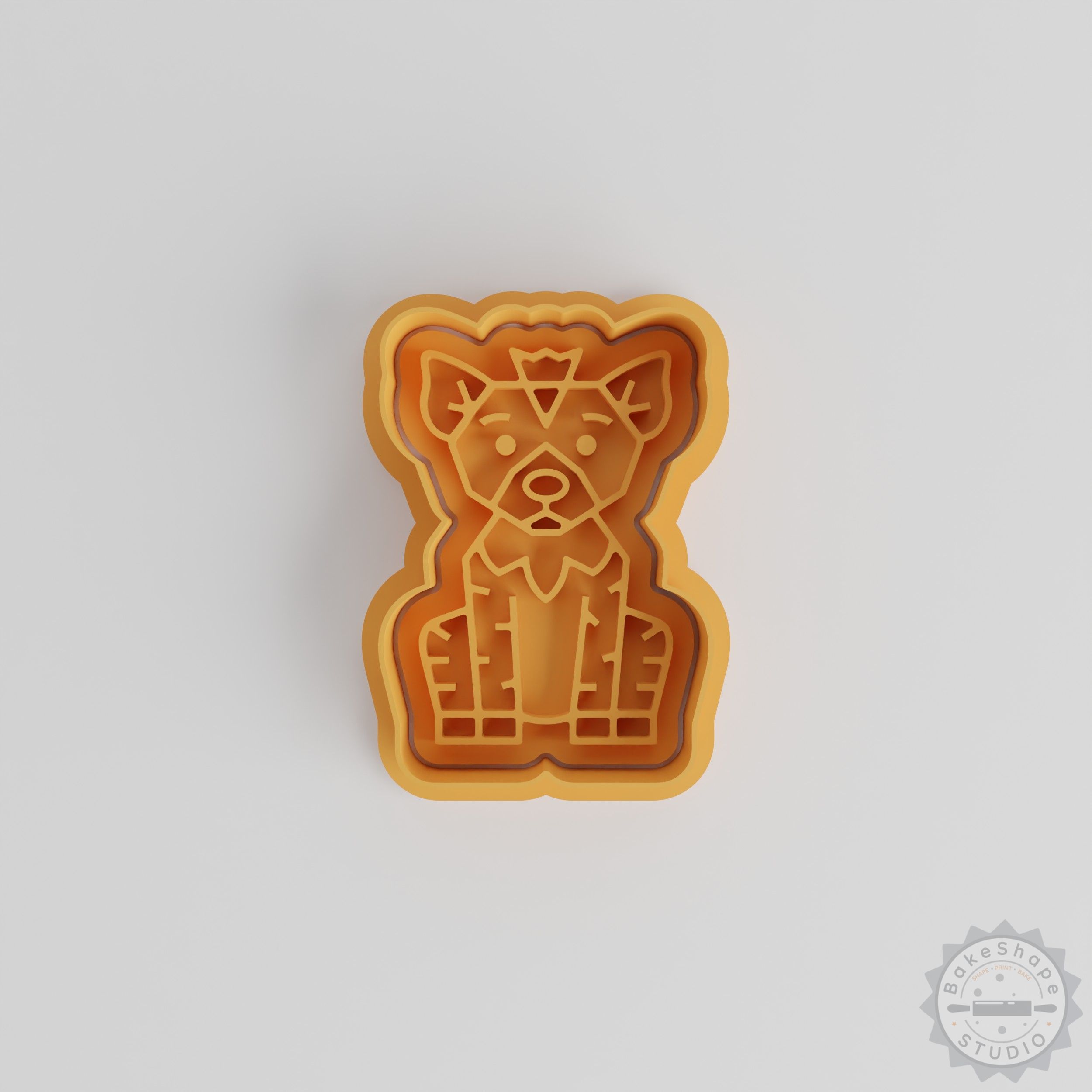 Hyena Cookie Cutter and Stamp Set, Animal Wildlife Baking Tools, 6 Pieces in 3 Sizes for Cookies and Fondant