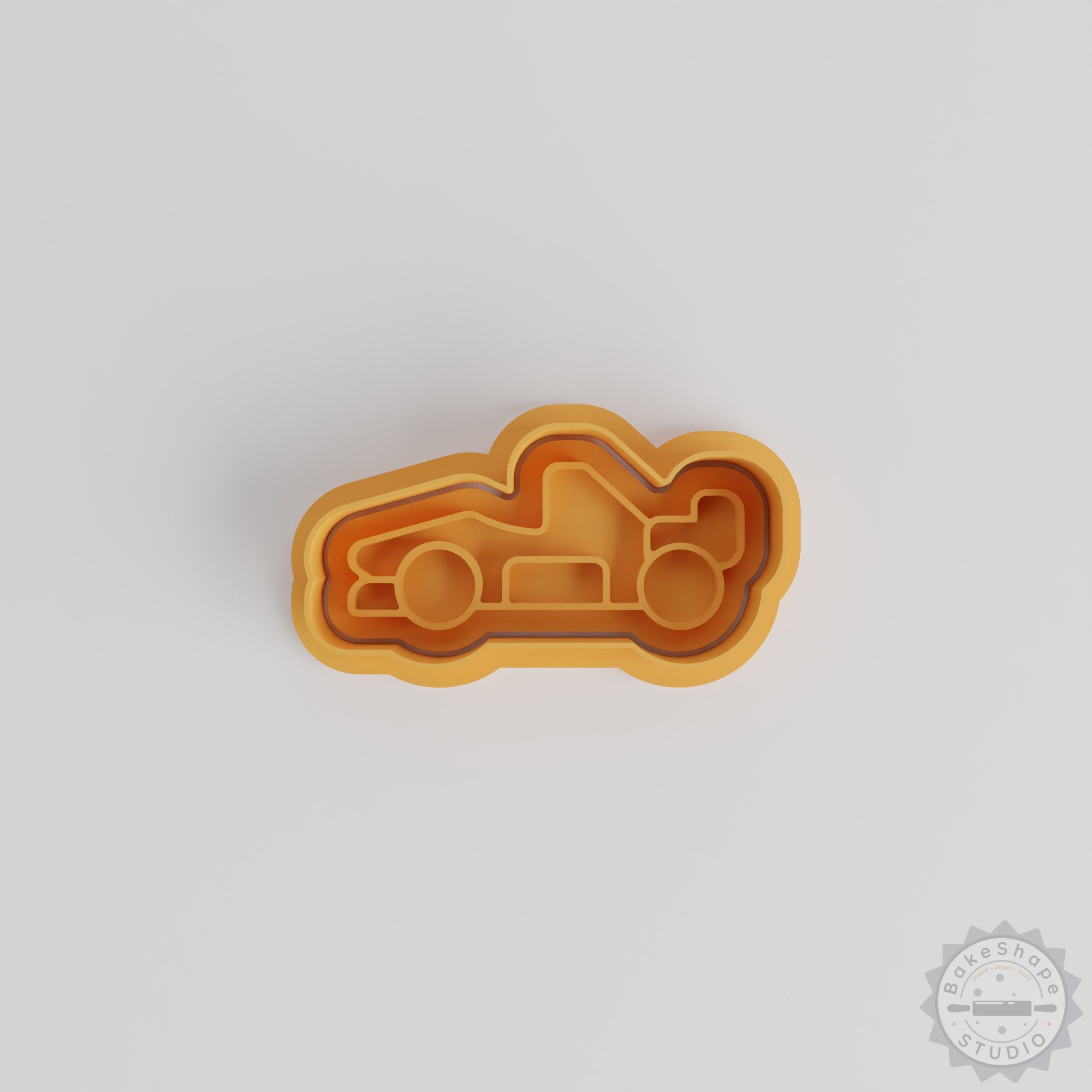 Formula Racing Car Cookie Cutter Set, 6-Piece, Fondant Stamp, S/M/L Sizes