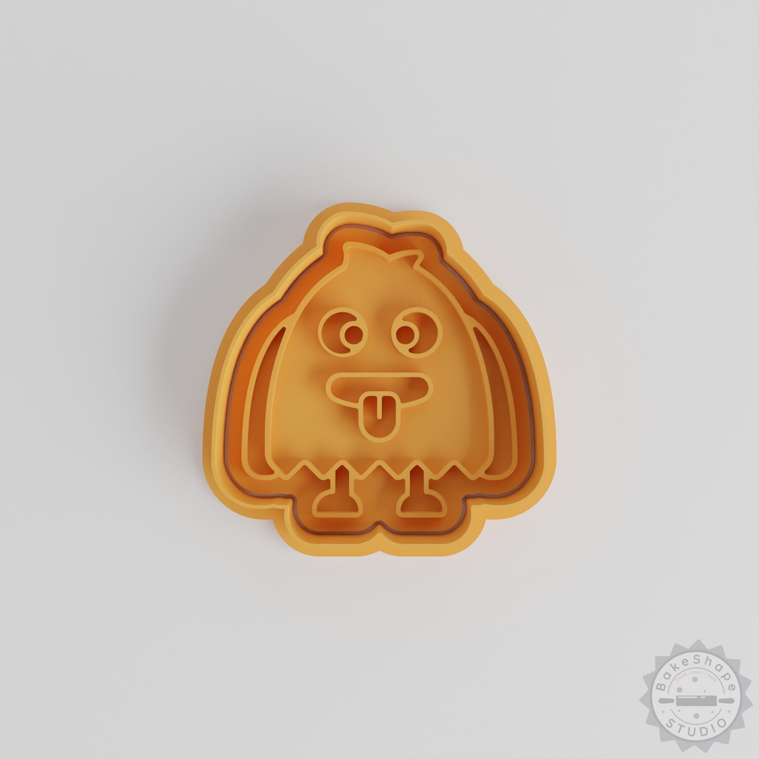 Happy Furry Monster Cookie Cutter & Stamp Set, 6-Piece, Perfect for Cookies and Fondant