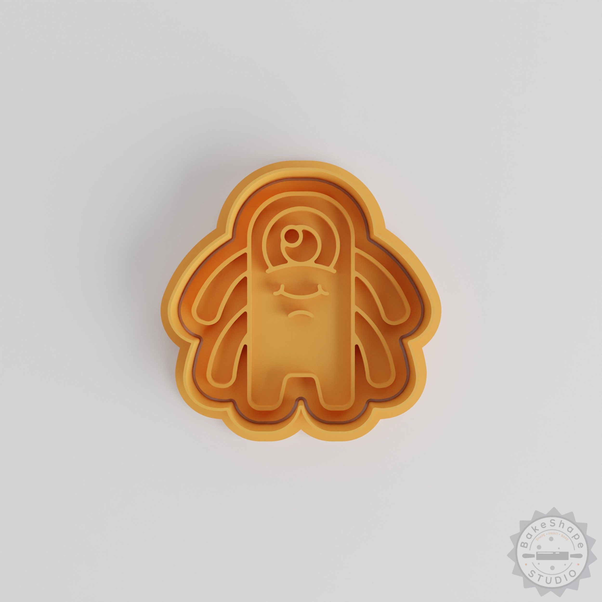 Four Arm Monster Cookie Cutter & Stamp Set, 6-Piece Quad Arm Creature, Fondant Crafting Tool