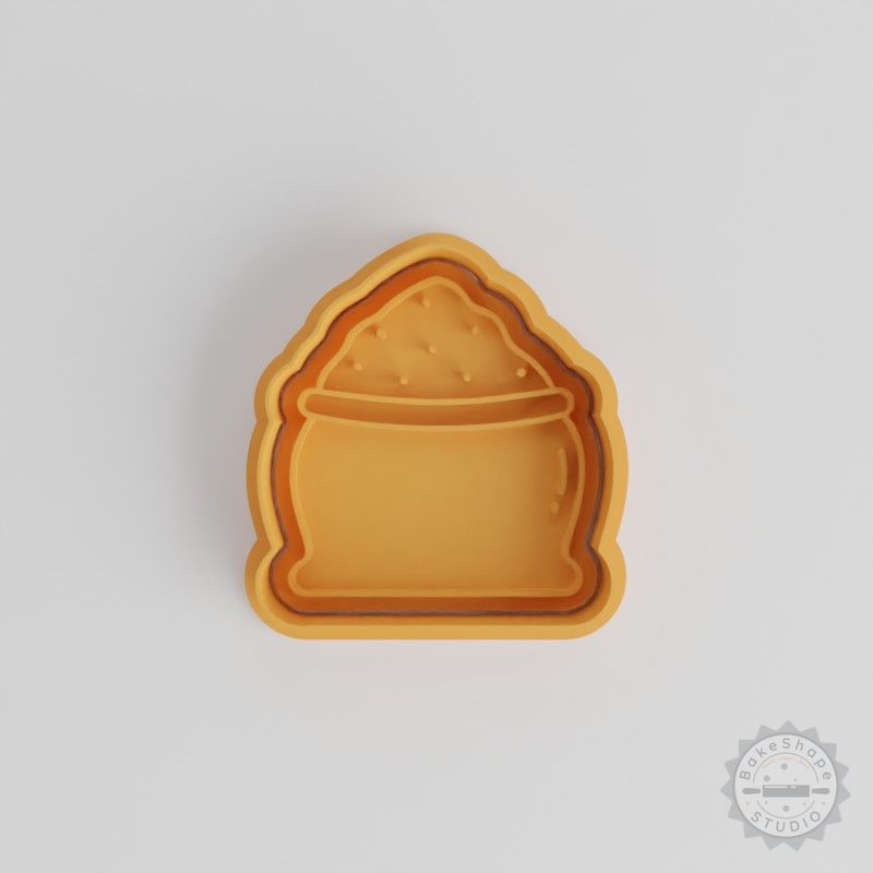 Cookie & Fondant Flour Set with Shape Cutter & Stamp - 6-Piece Collection, S/M/L, Baking Supply