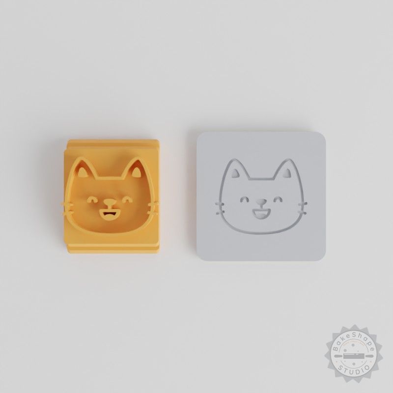 Laughing Face Stamp Tile Set, 5 Sizes, Perfect for Clay and Cookie Crafting