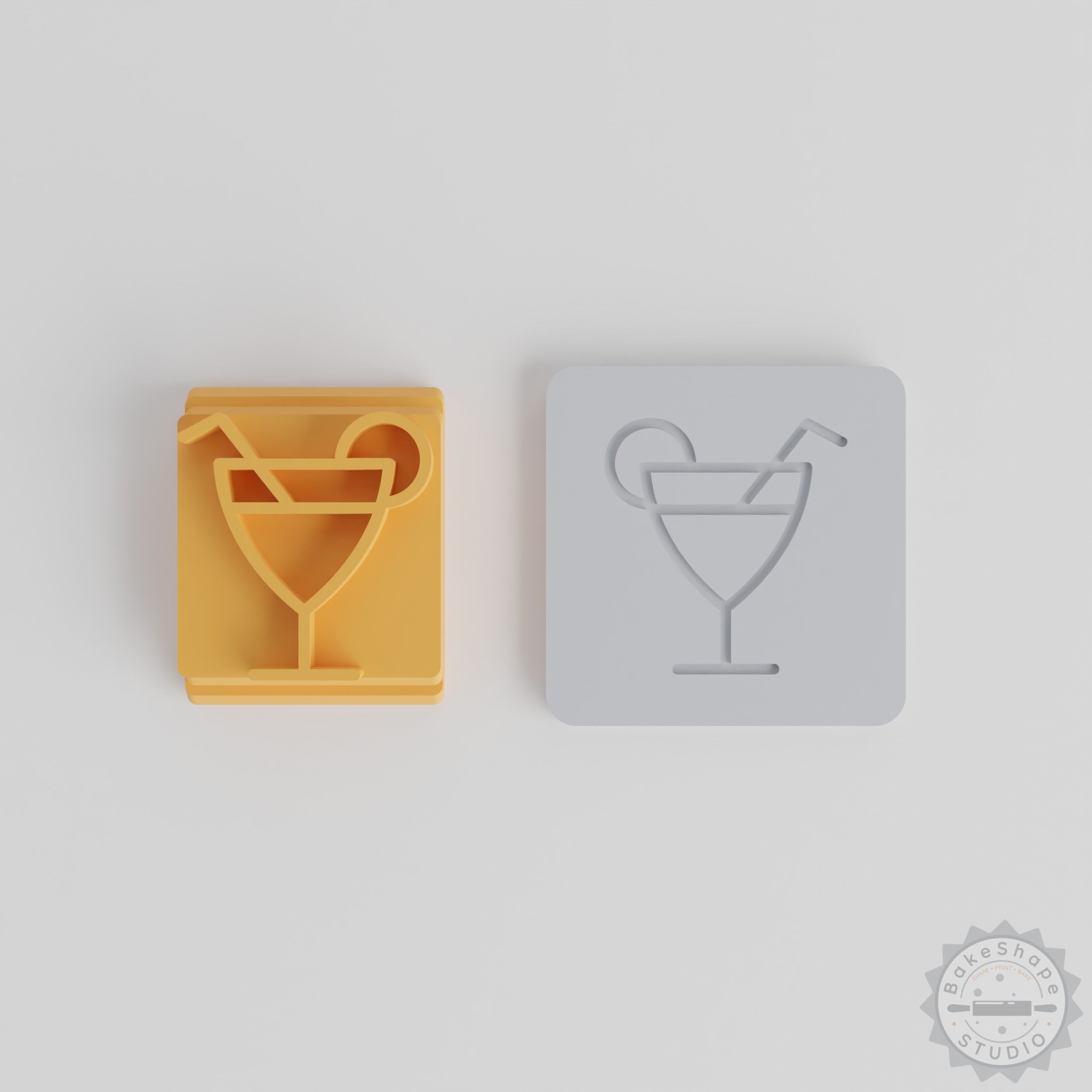 Lemonade Stamp Tile Set, 5 Pieces, Multiple Sizes for Cookies, Clay, Fondant