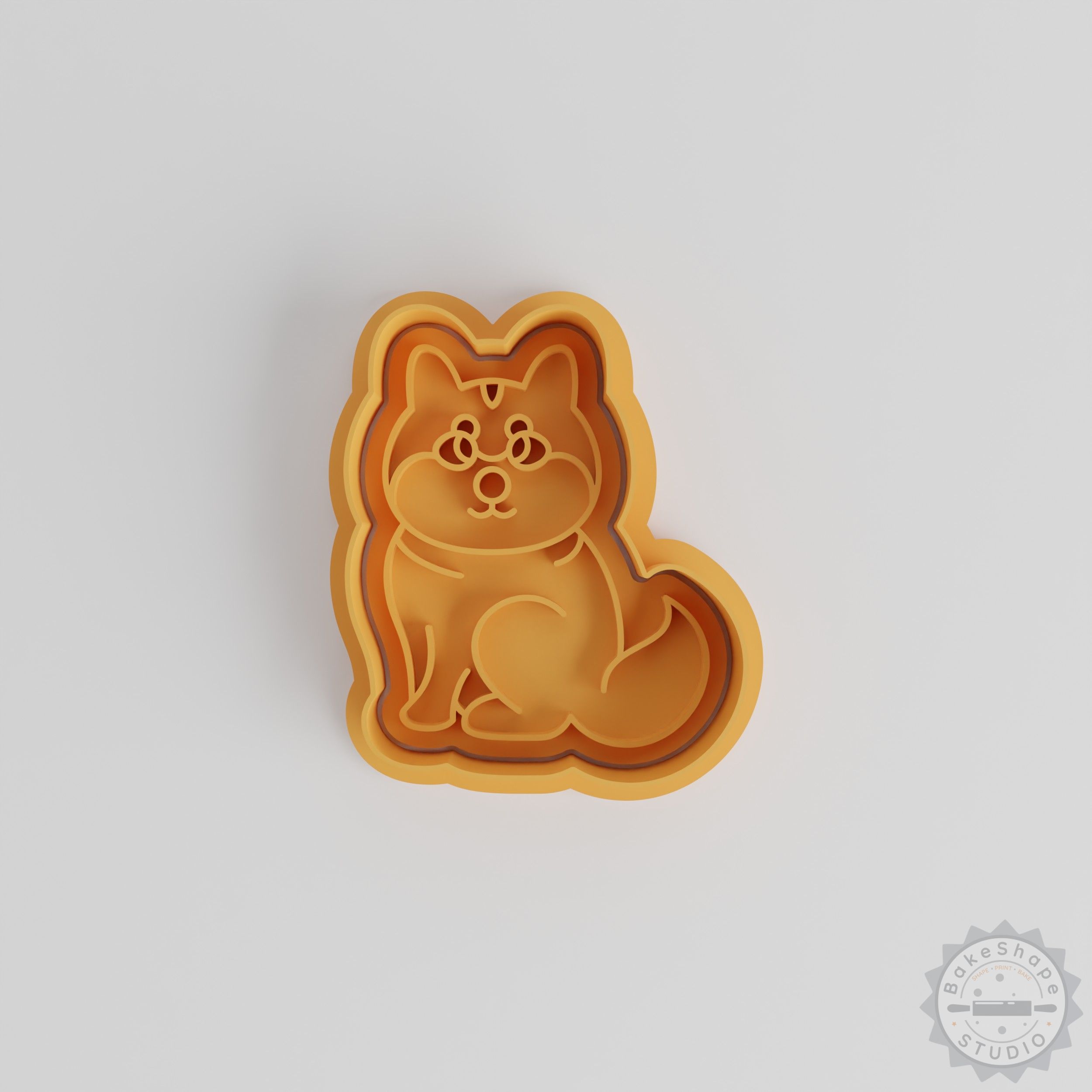 Dog Shaped Cookie Cutter Set, 6 Pieces, Chiba Design, Perfect for Cookies or Fondant, Includes S/M/L Sizes