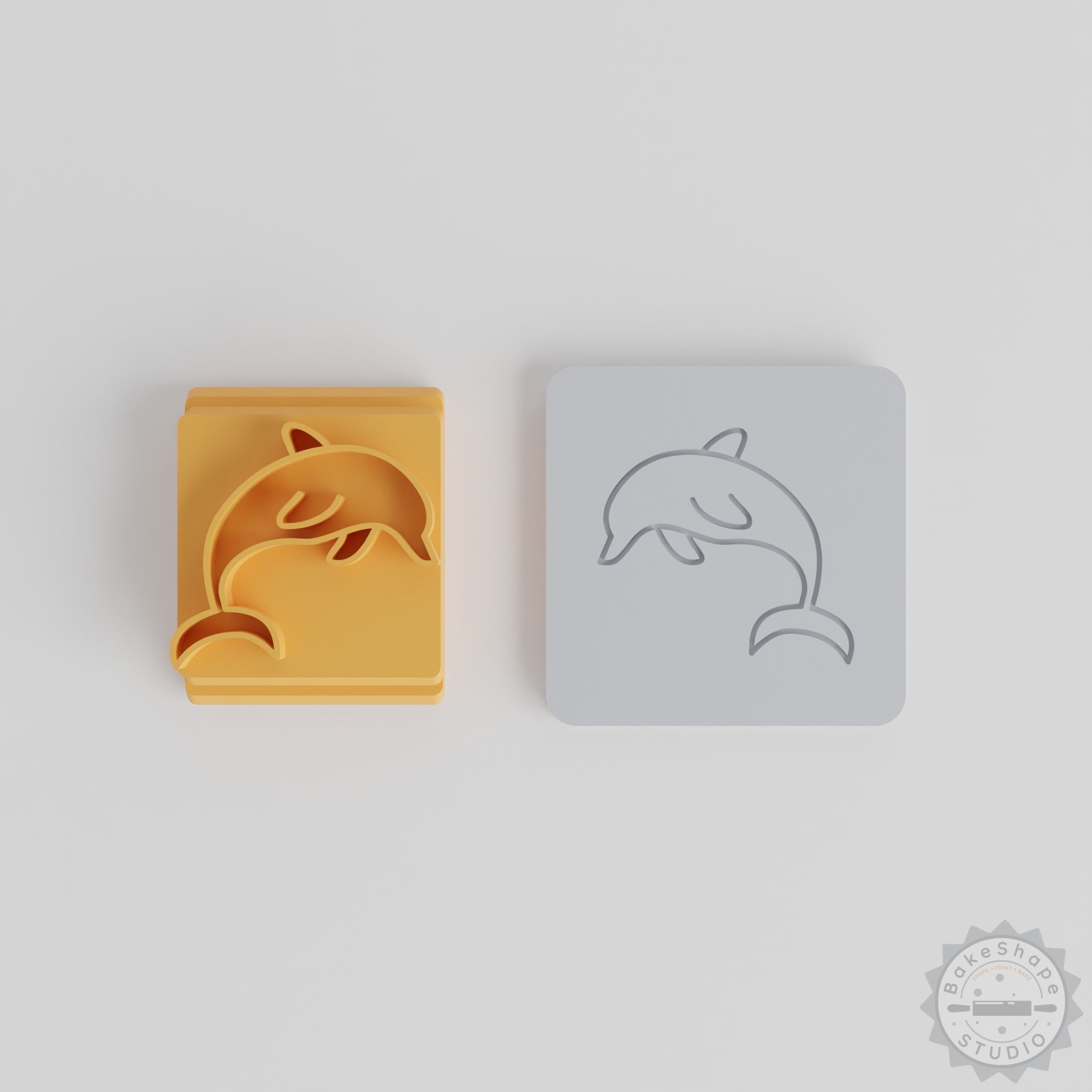 Ocean Animal Stamp Set, 5 Sizes Dolphin Design for Clay and Cookies