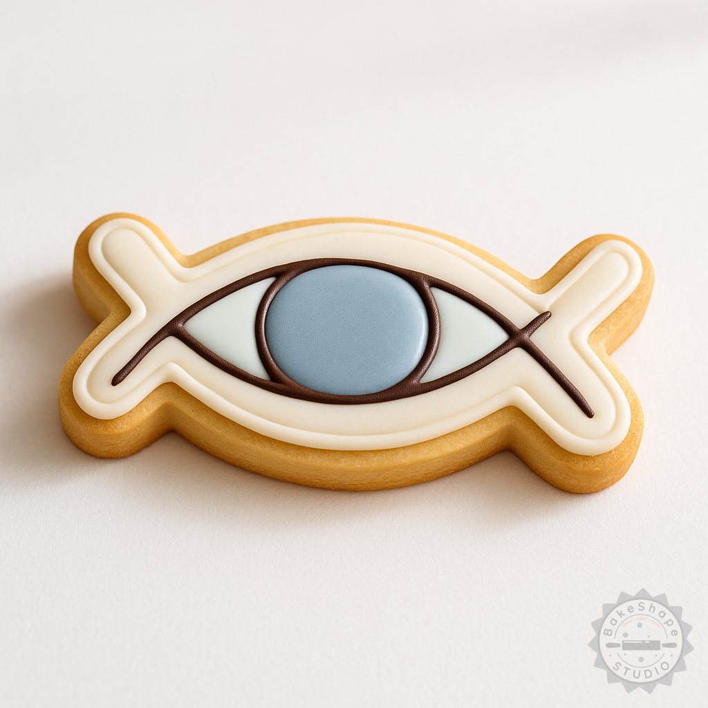 Decorated example 1 of Revati Nakshatra Vedic Astrology Cookie and Fondant Shape Cutter Set, 6 Pc, S/M/L