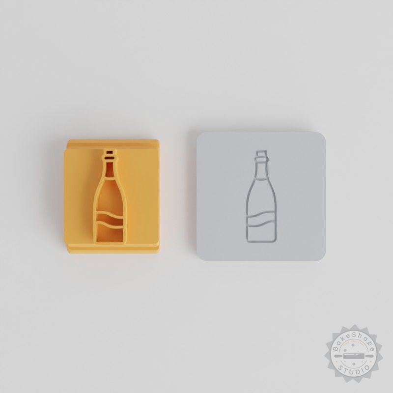 Wine Stamp Tile Set, 5 Sizes, Perfect for Clay, Cookies and Fondant Crafting