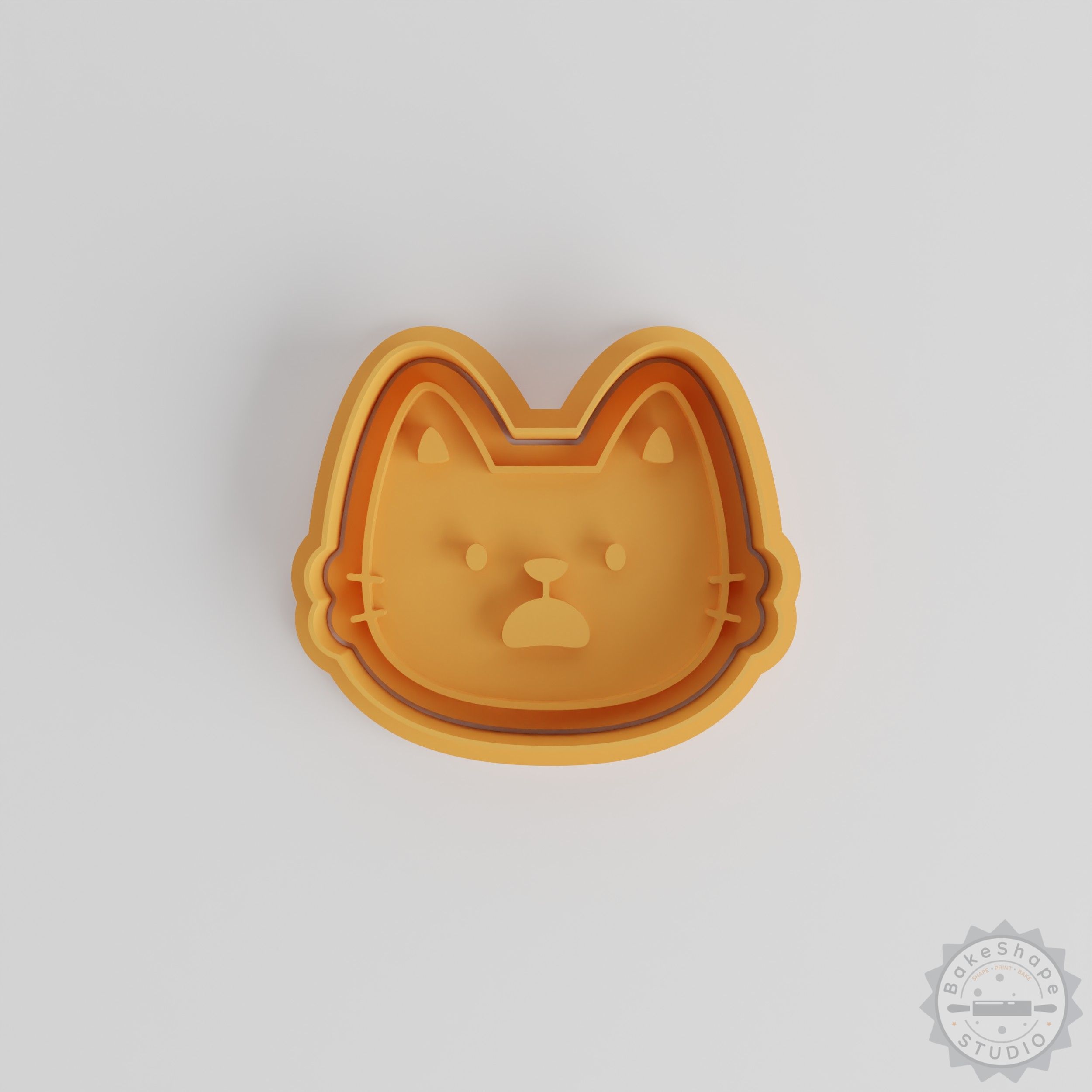 Stunned Cookie Cutter Stamp Set, Shocked Face Design, Fondant Shape Cutter, 6 Pieces, Sizes S/M/L