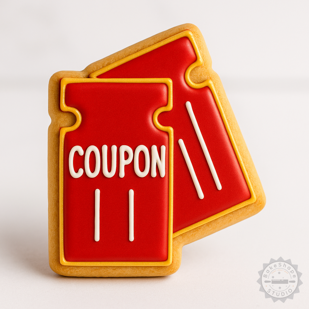 Decorated example 1 of Shape Cutter and Stamp Cookie and Fondant Tool Set with Coupons, 6-Piece Baking S/M/L Sizes, Promotion Offer