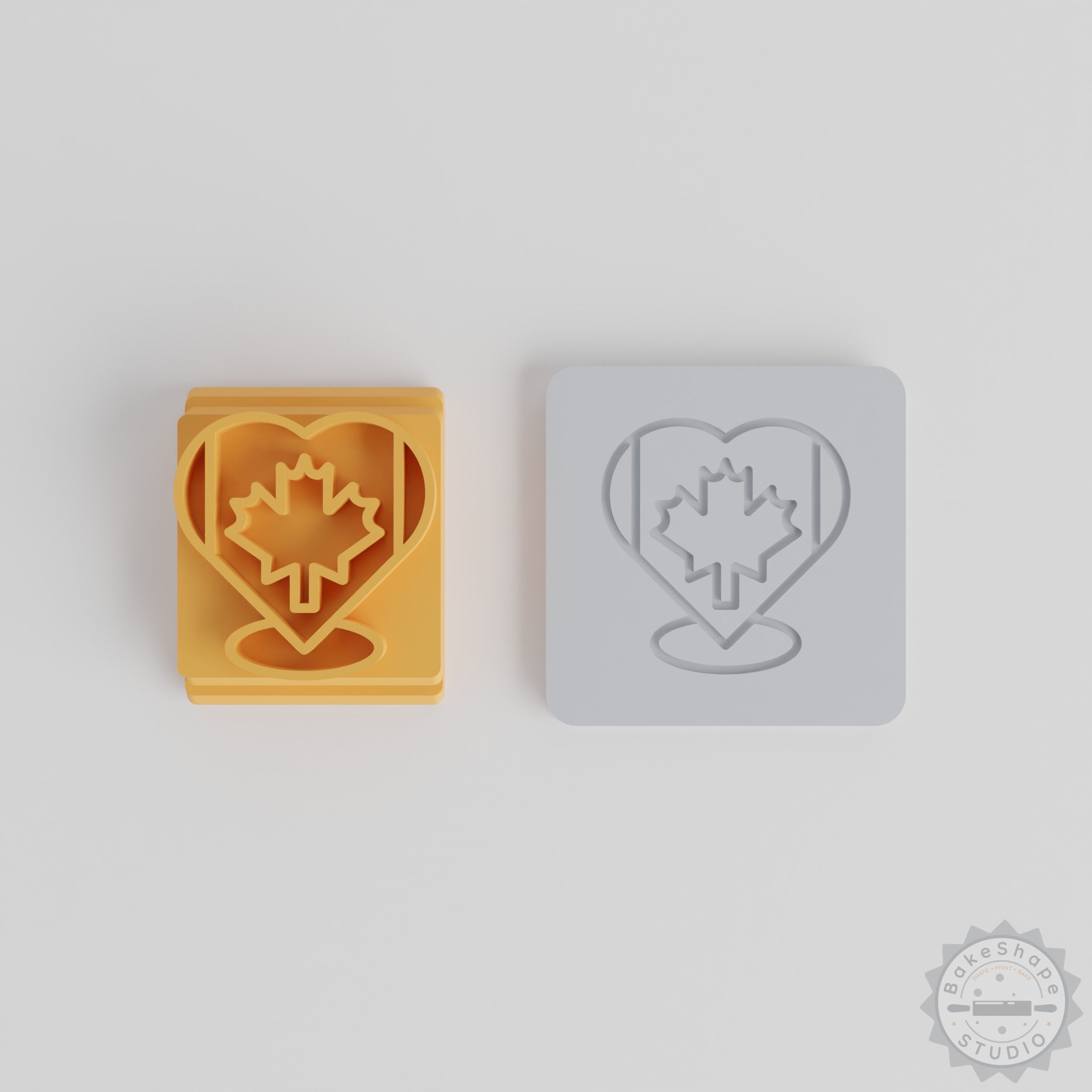 Love Stamp Tile Set, Heart Motif 5-Piece, Perfect for Clay, Cookies, Fondant Crafting