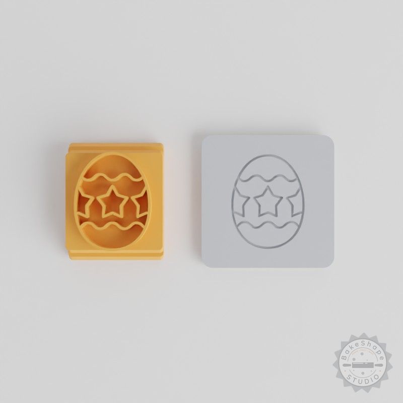 Easter Stamp Tile Set, 5 Motif Sizes for Clay, Cookies, Fondant, Easter Egg Designs