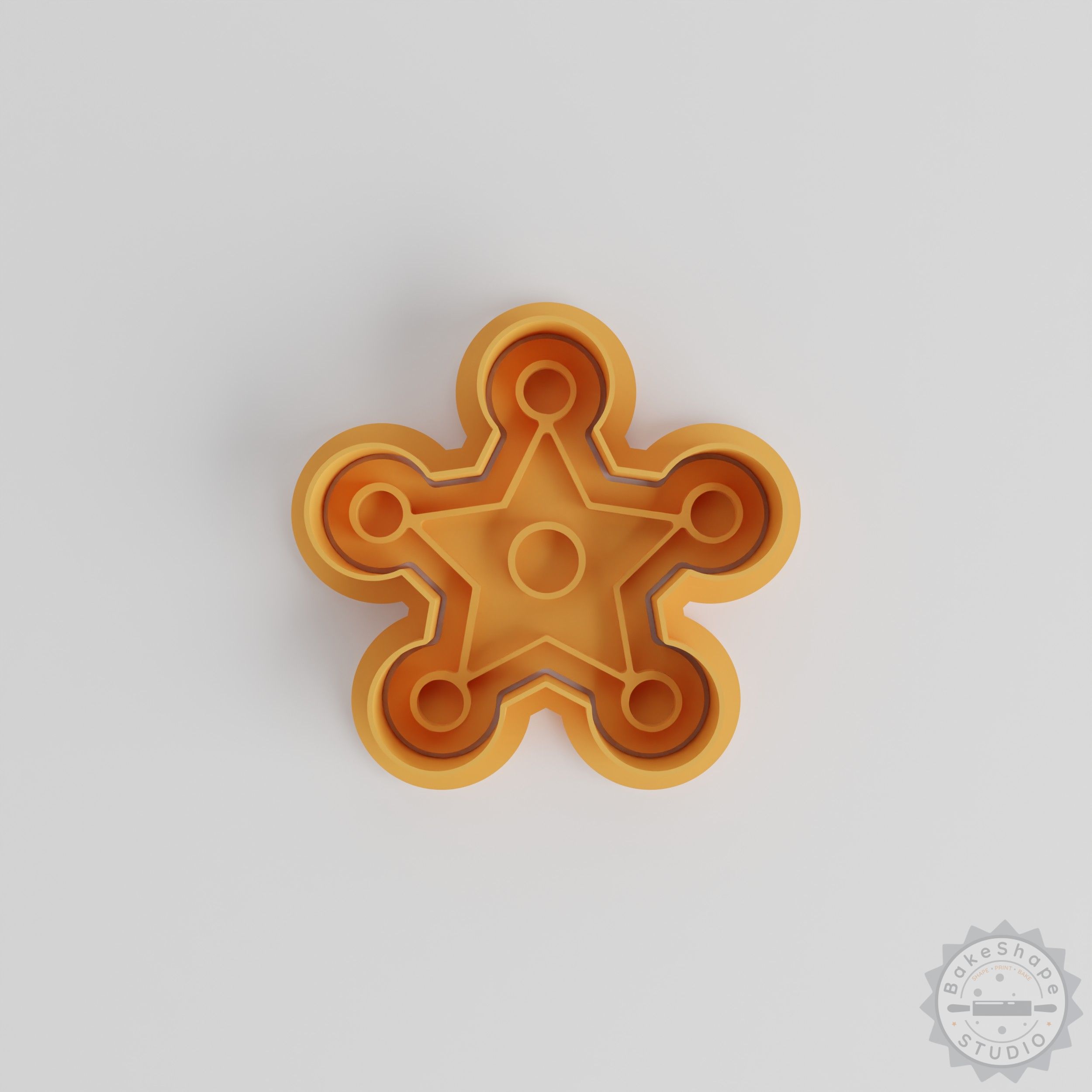 Star Shape Cookie Cutter Stamp Set, Perfect for Cookies and Fondant, 6-Piece, S/M/L