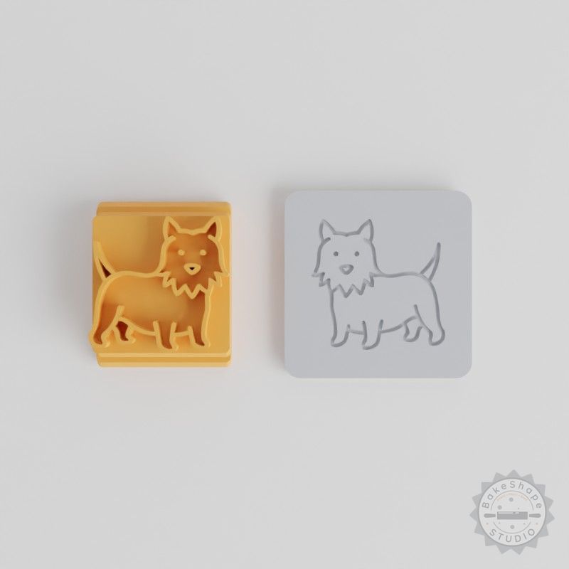 West Highland White Terrier Stamp Set, 5 Sizes for Clay, Cookies, Fondant, Cute Dog Decorations