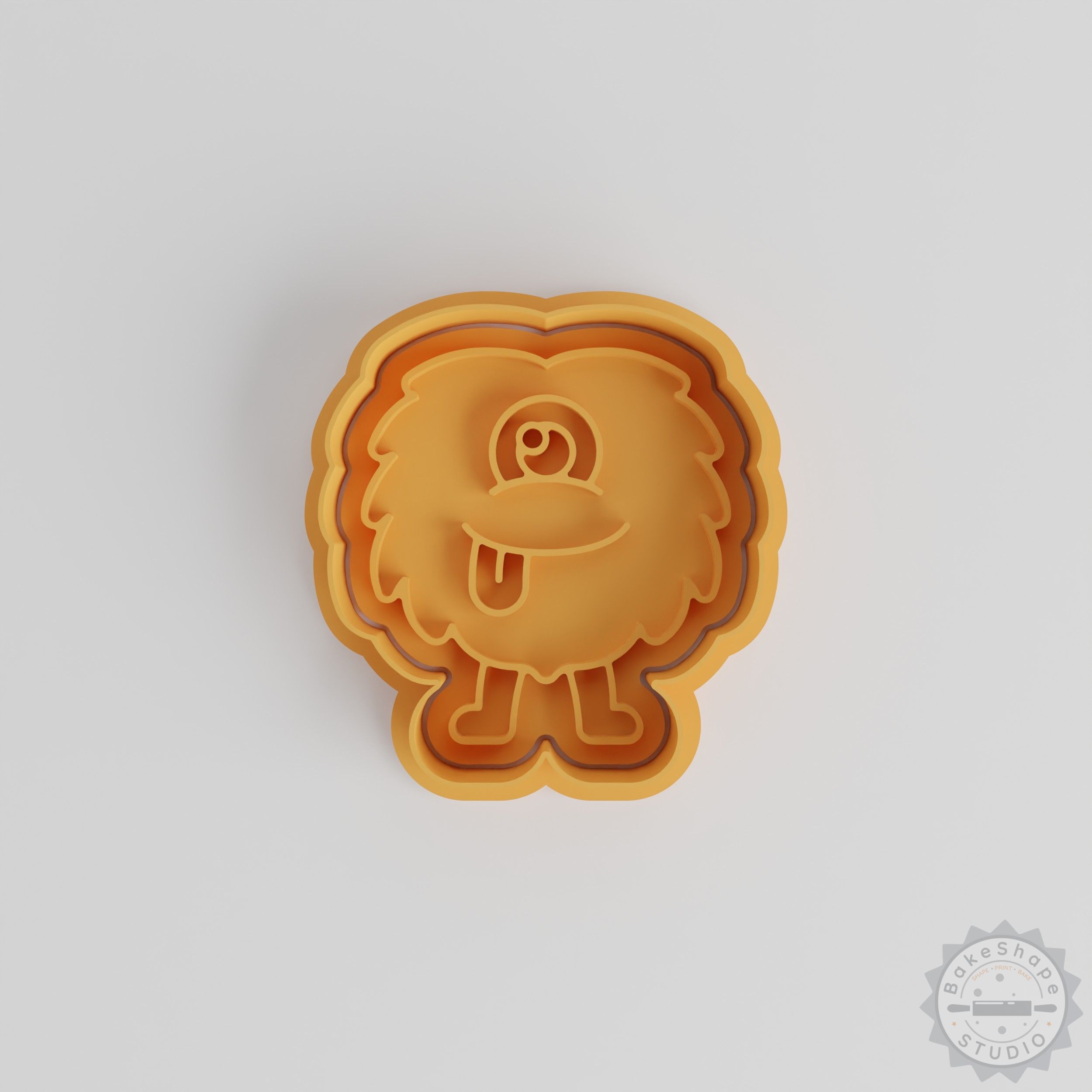 Cute Monster Cookie Cutter and Stamp Set, 6-Piece, S/M/L Sizes