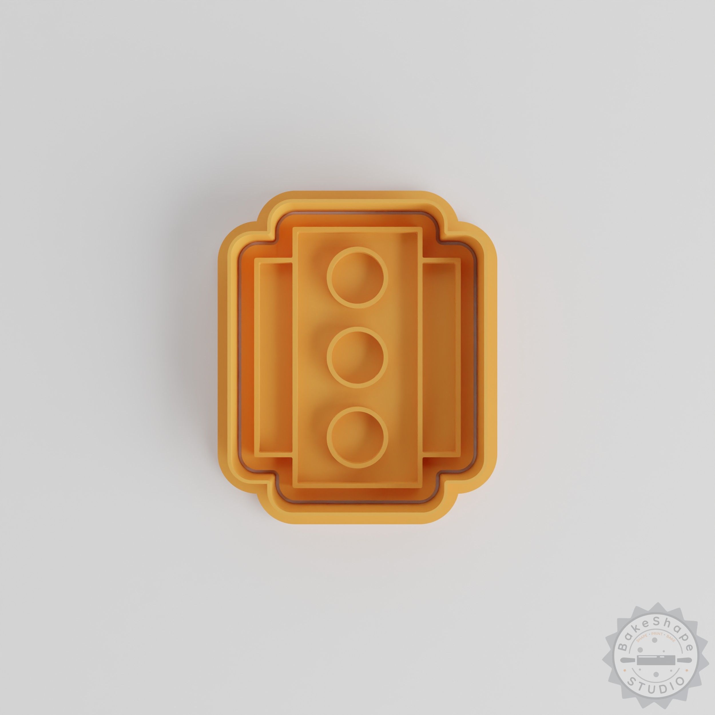 Traffic Light Cookie Shape Cutter and Stamp, 6-Piece Set for Cookies, Fondant, Sizes S/M/L