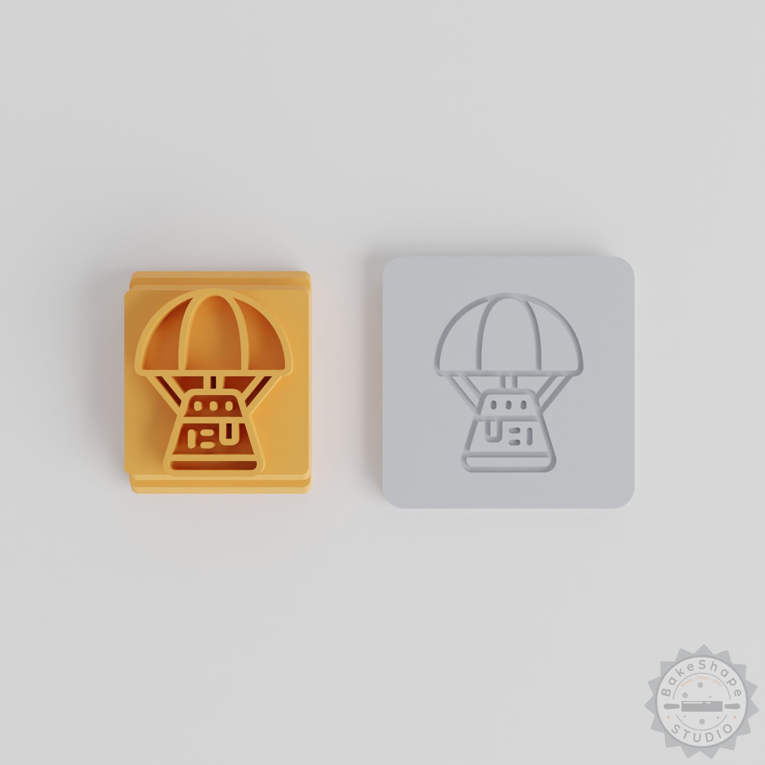 Space Exploration Capsule Stamp Set, 5-Piece, Ideal for Clay, Cookie & Fondant Crafting