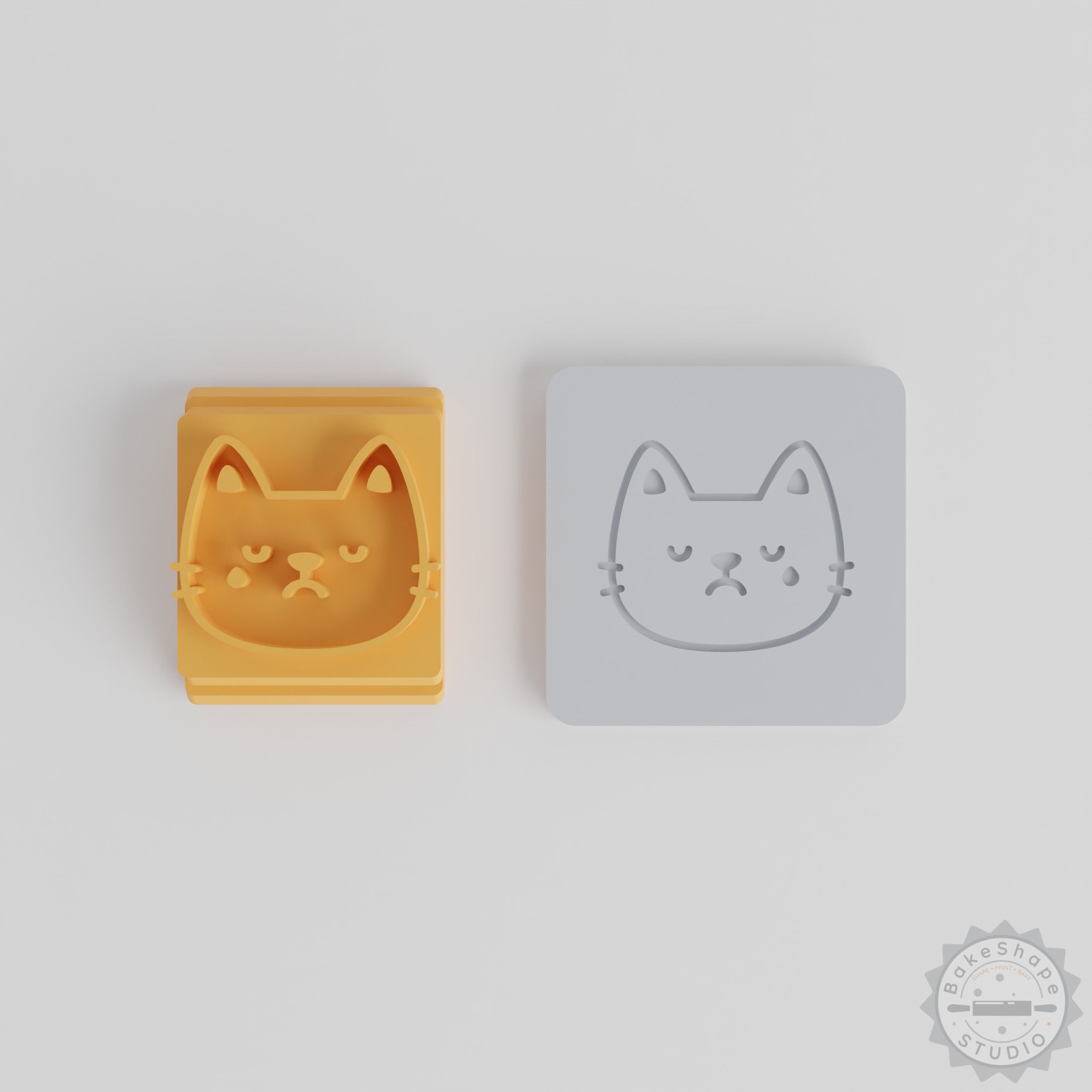 Cry Stamp Tile Set for Clay, Cookies & Fondant, 5 Motif Sizes, Sad Face & Tear Designs