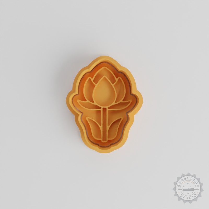 Lotus Shape Cutter and Stamp Set, Perfect for Cookies and Fondant, Includes S/M/L Sizes, 6-Piece Floral Blossom Design