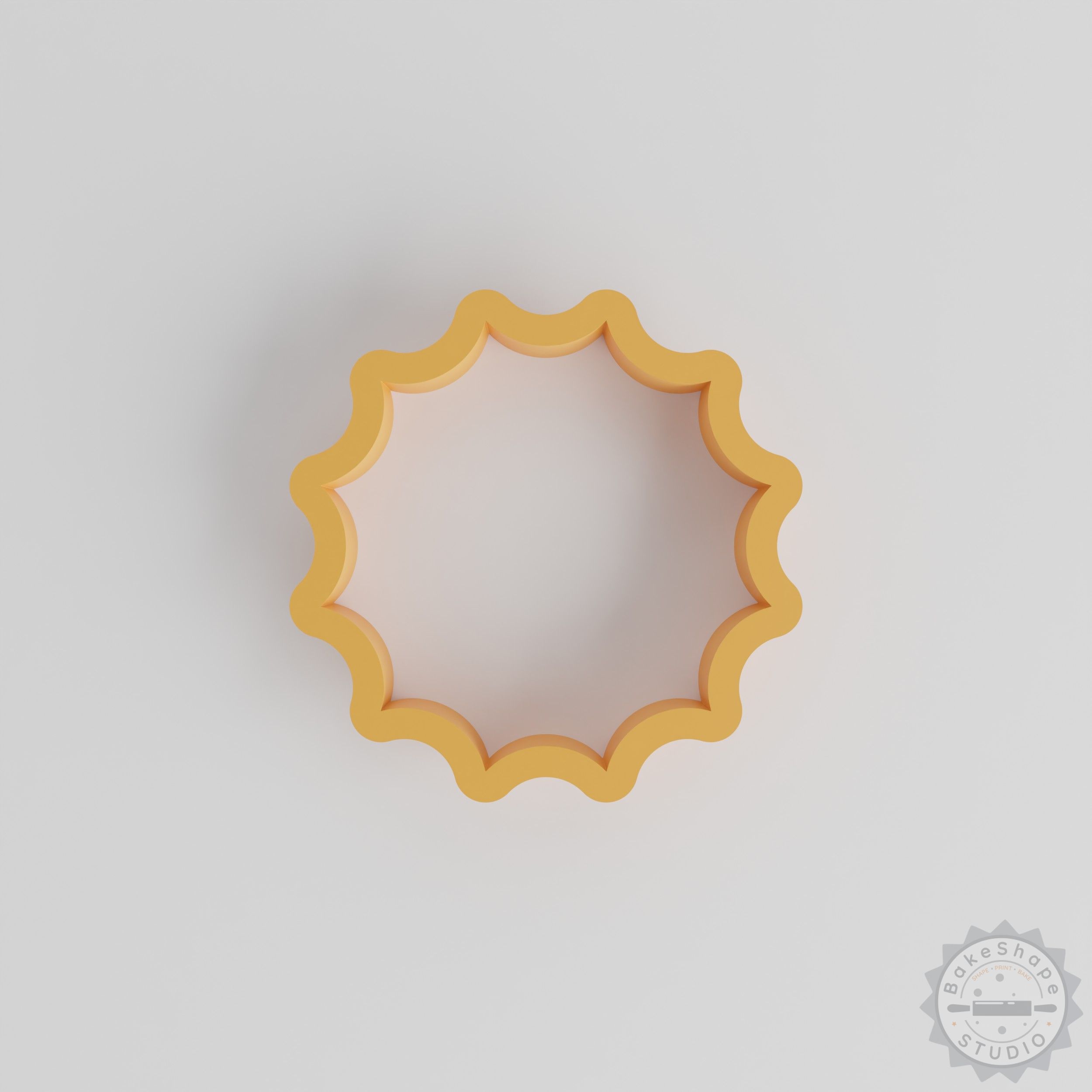 Starburst shape cutter set STL for 3D printing, 18 pieces for cookies, fondant, and clay crafting