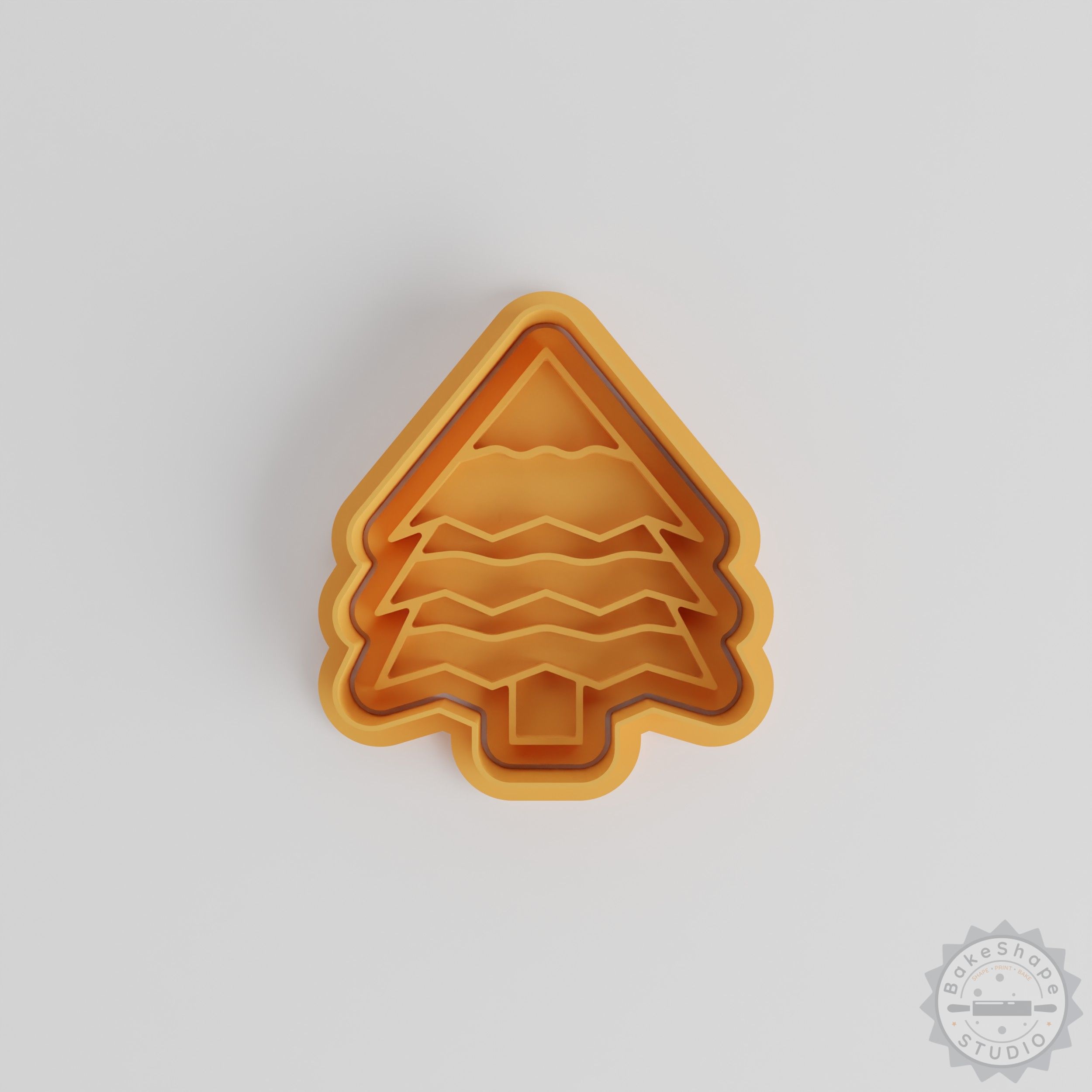 Pine Tree Shape Cutter and Stamp Set, 6-Piece Cookie and Fondant Tool Collection, Christmas Baking Essentials