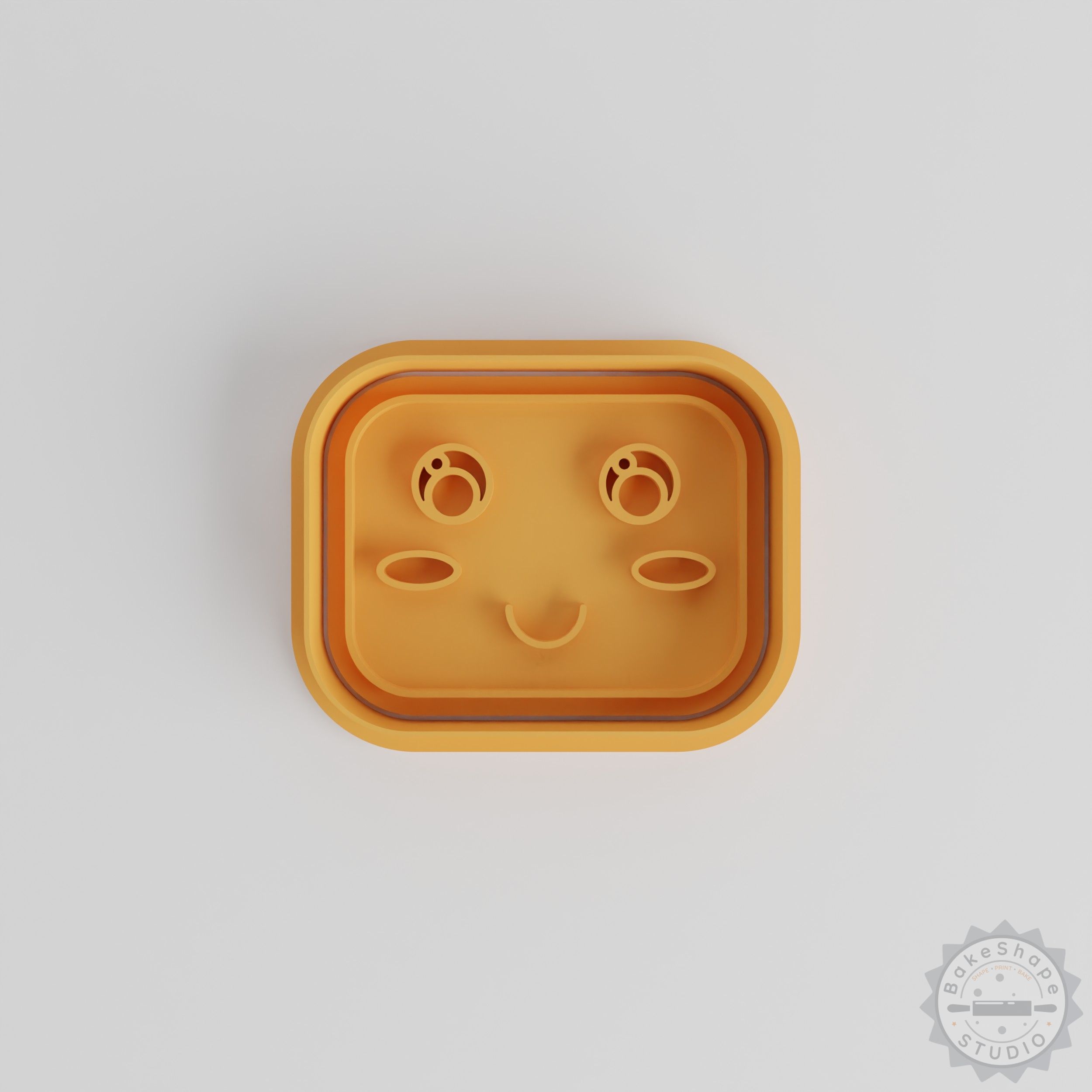 Kawaii Smile Face Cookie Cutter and Stamp Set, Includes 6 Pieces in S/M/L for Fondant and Cookies