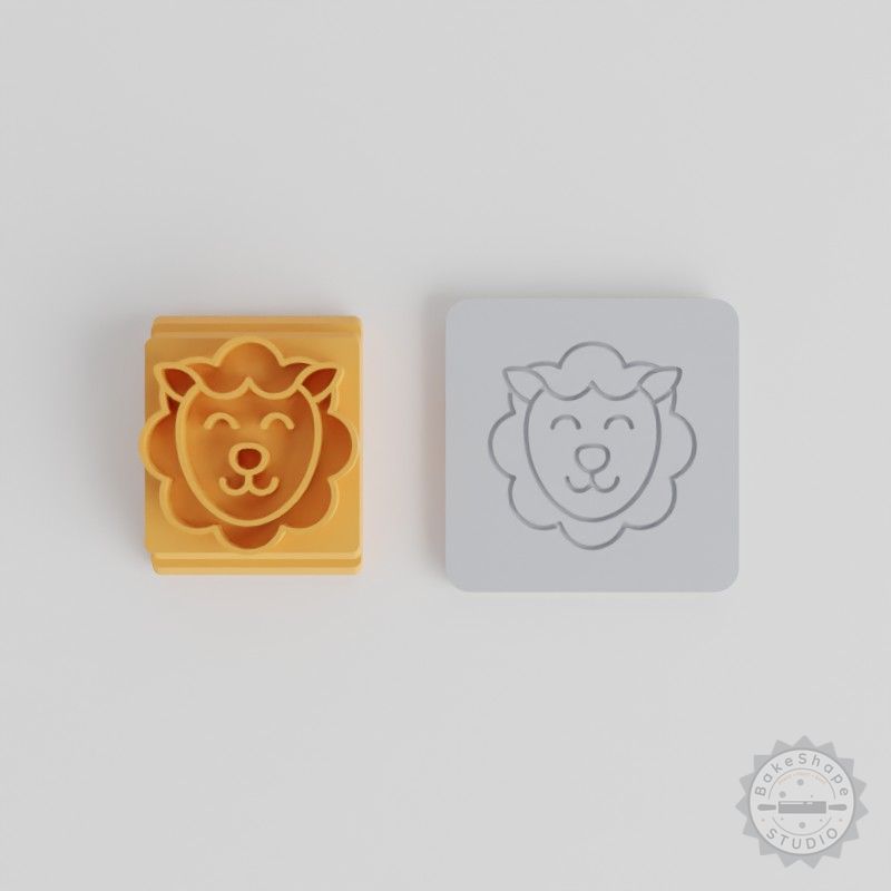 Sheep Stamp Tile Set for Clay, Cookies, Fondant - 5 Motif Sizes (20-40mm)