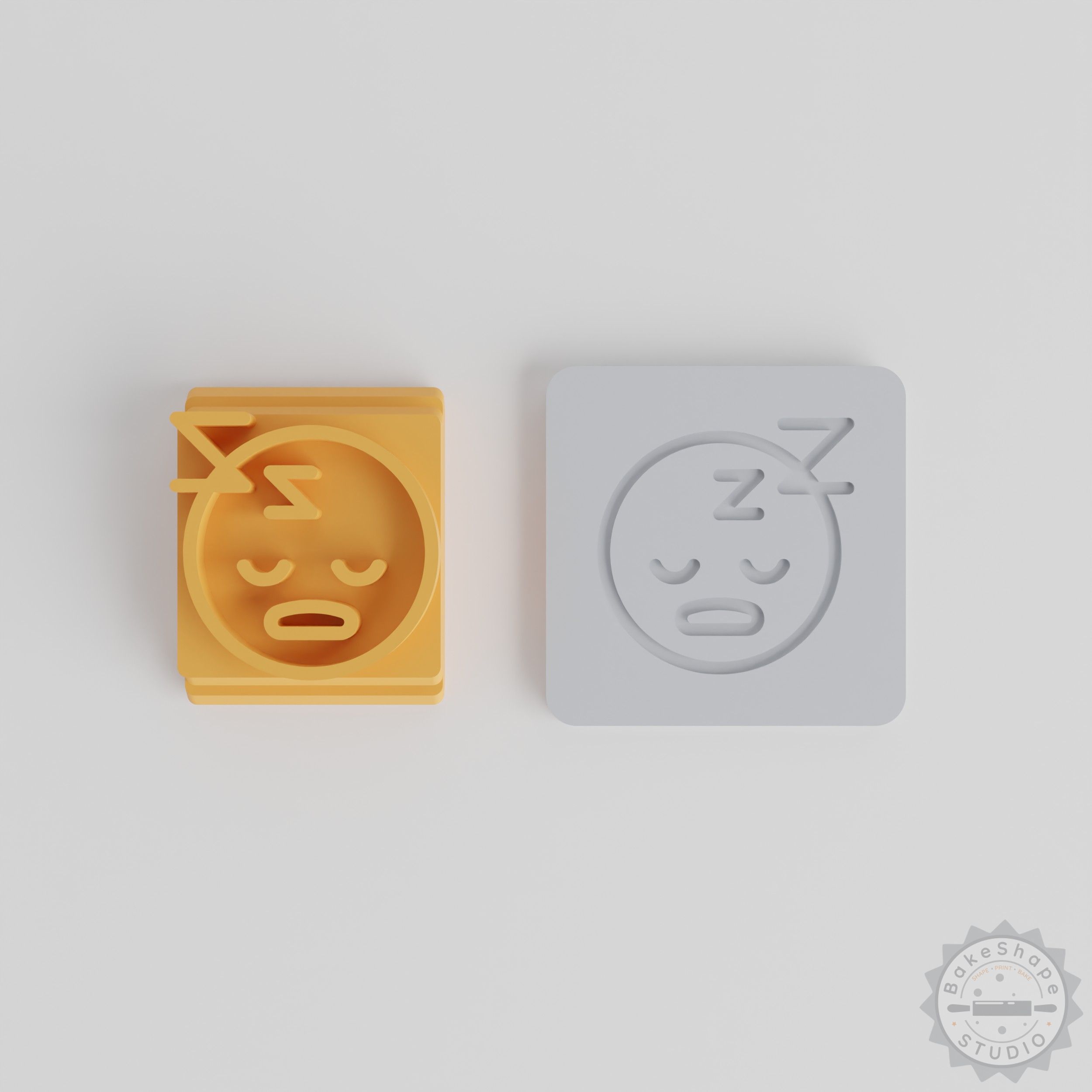 Asleep Stamp Tile Set, 5 Unique Motif Sizes, Perfect for Clay and Fondant