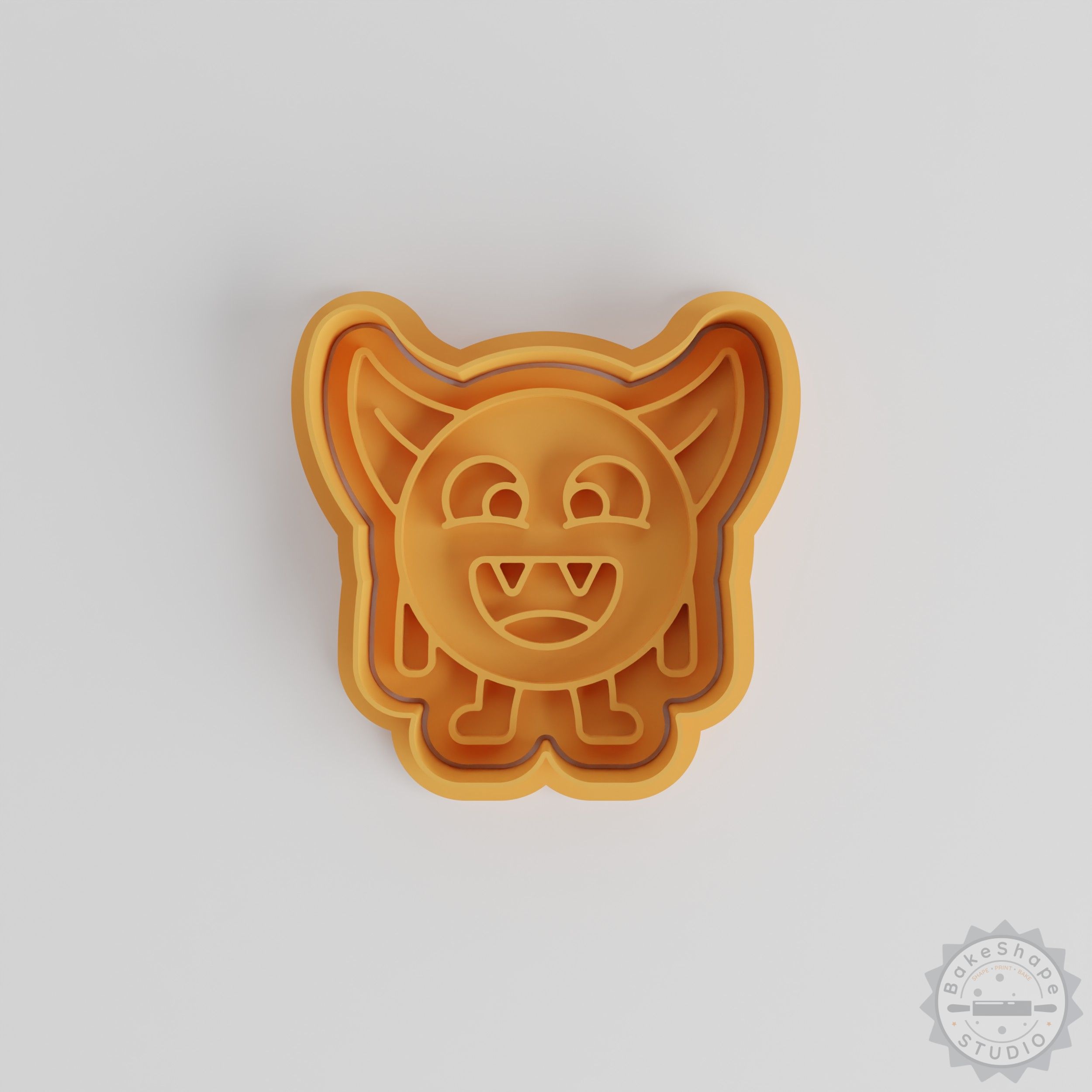Big Horn Monster Character Cookie Cutter & Stamp Set, 6 Pieces, S/M/L Sizes