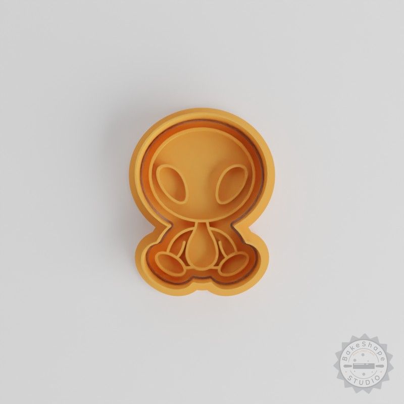 Alien Cookie Cutter and Stamp Set, 3 Sizes, Perfect for Fondant and Cookies