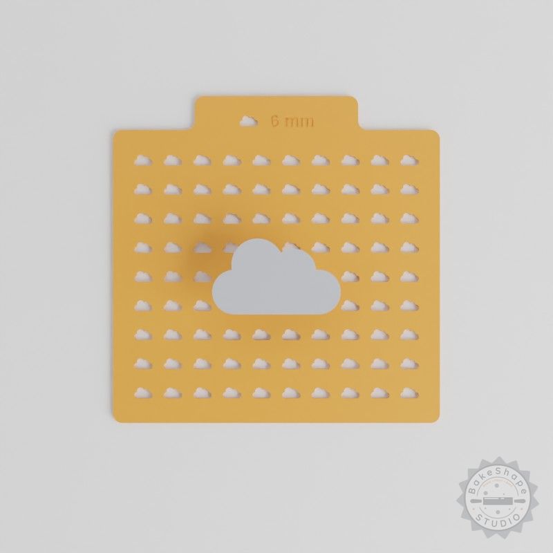 Cloud Sprinkle Stencil, 5-Piece Set, 5 Sizes, Use with Sprinkles, Sugar, Cocoa, Glitter