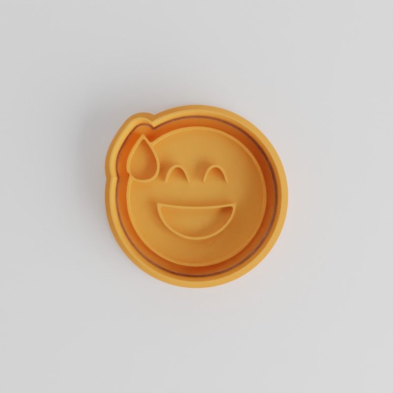 Nervous Laughter Cookie Cutter and Stamp Set, 6-Piece, Emoji Design, Multiple Sizes