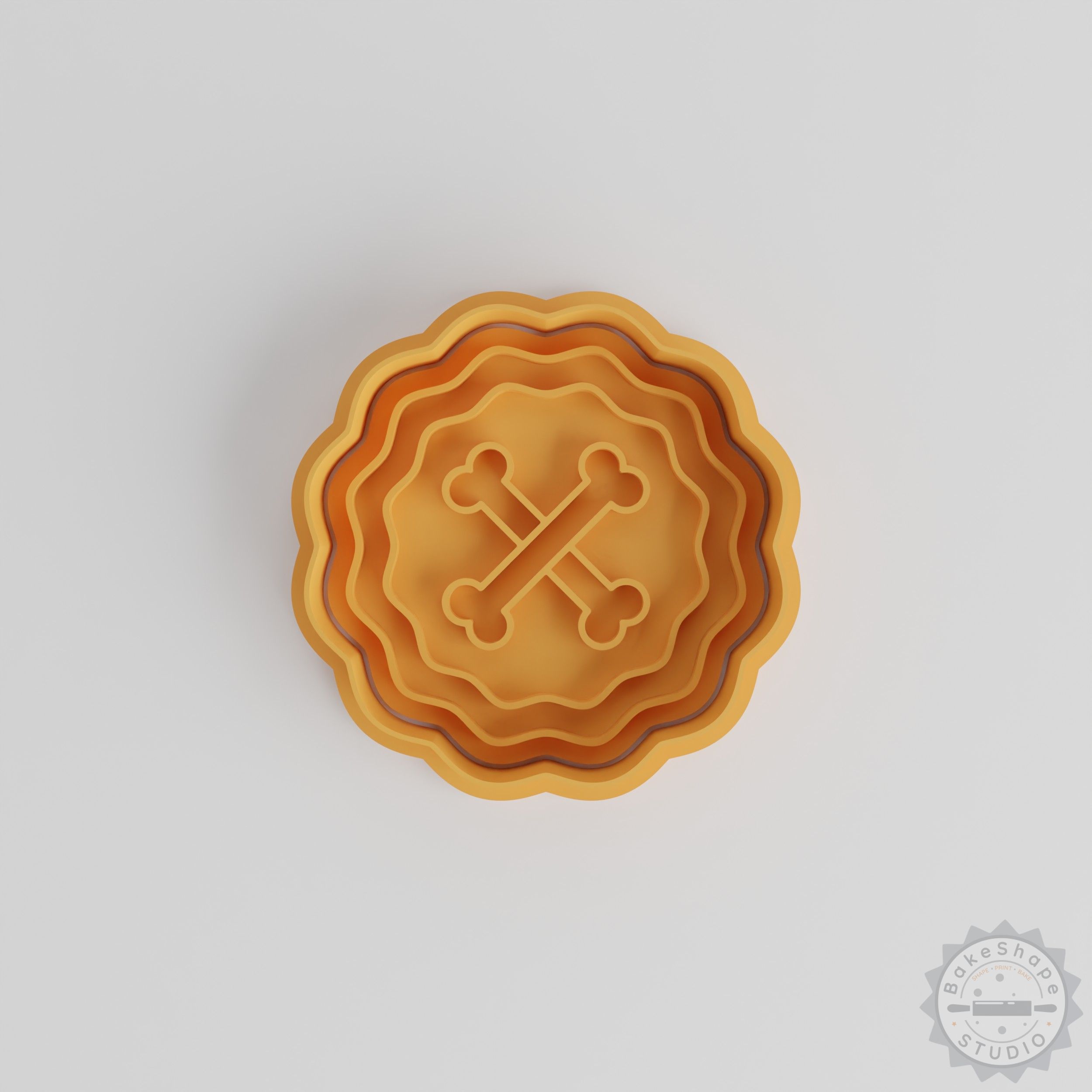 Pumpkin Pie Cookie Cutter and Stamp Set, 6-Piece, Halloween Party Decoration