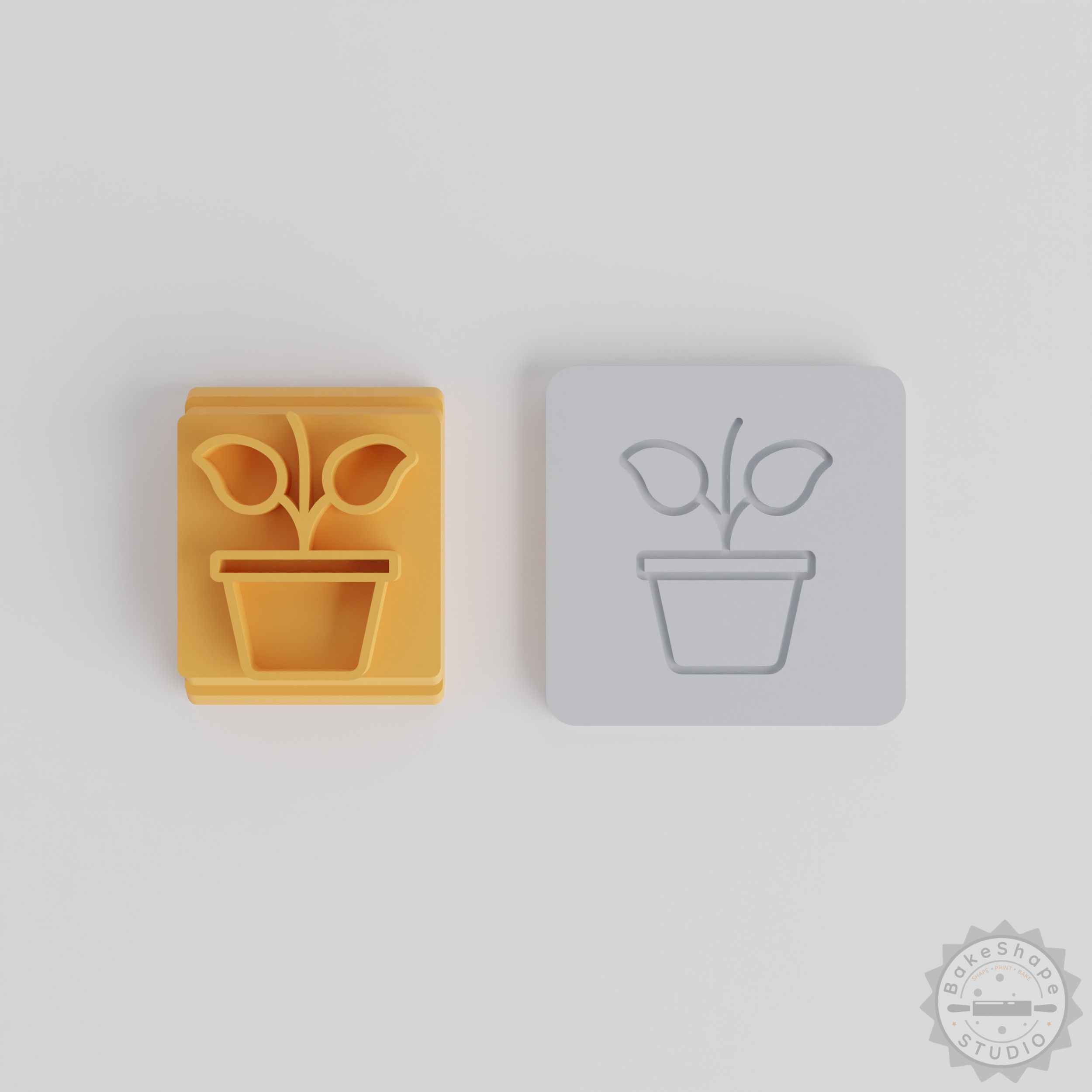 Growing Plant Stamp Tile Set, 5 Sizes, Perfect for Clay and Fondant, Gardening Designs