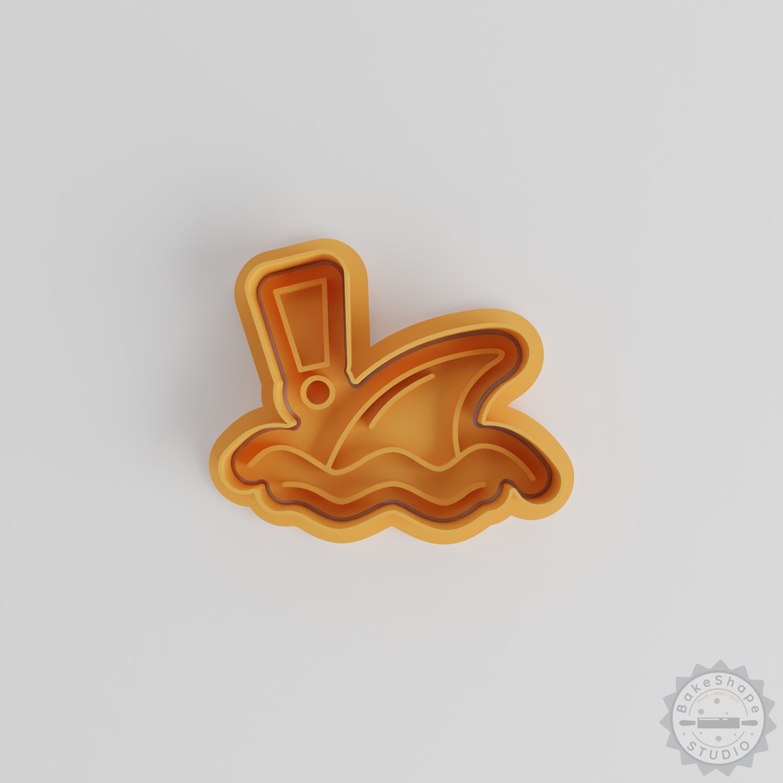 Shark Fin Cutter and Stamp Set for Cookies & Fondant - Includes 6 Pieces in S/M/L Sizes