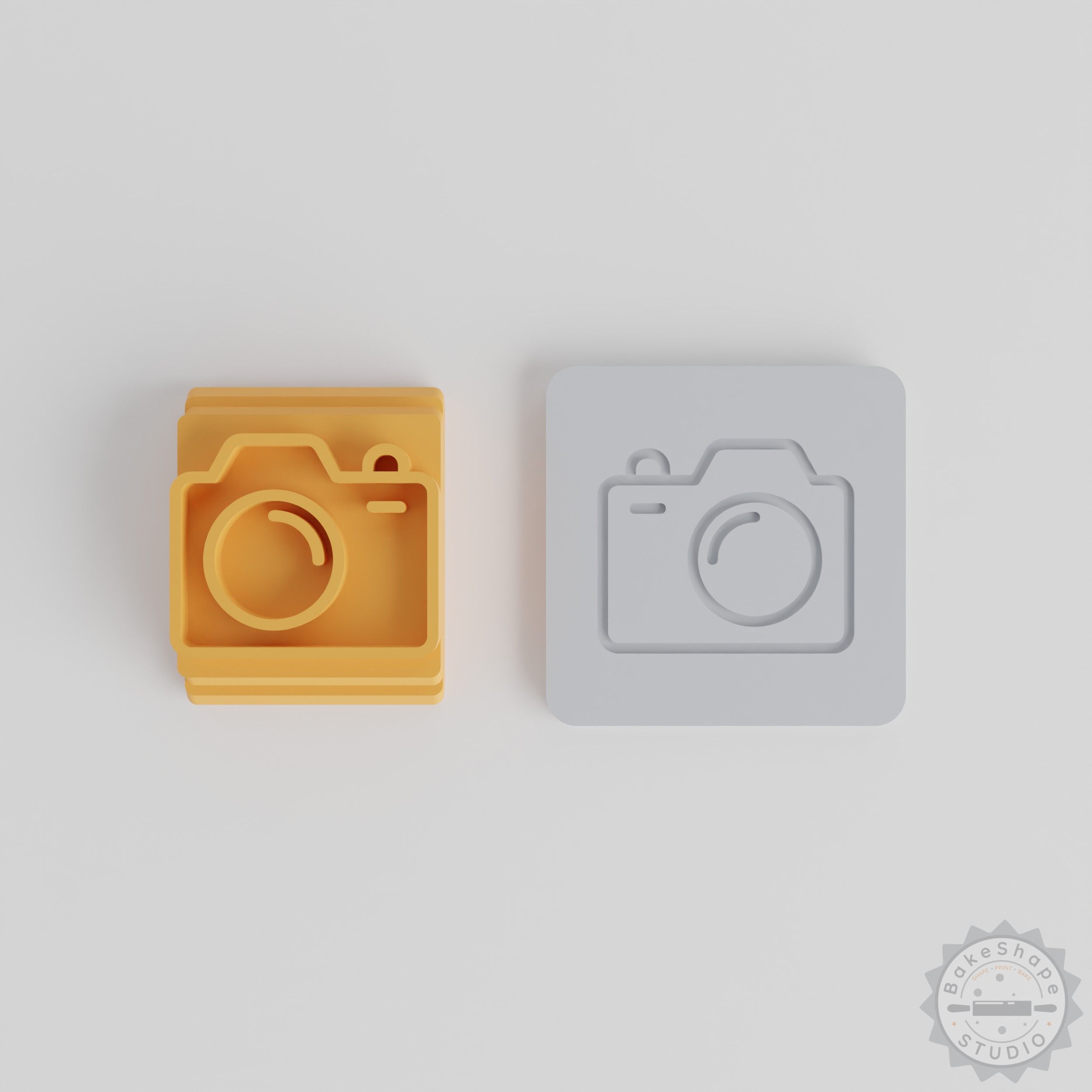Stamp Tile Stamp, Camera Design, Photography Tool, 5 Size Pack for Clay, Cookies, Fondant