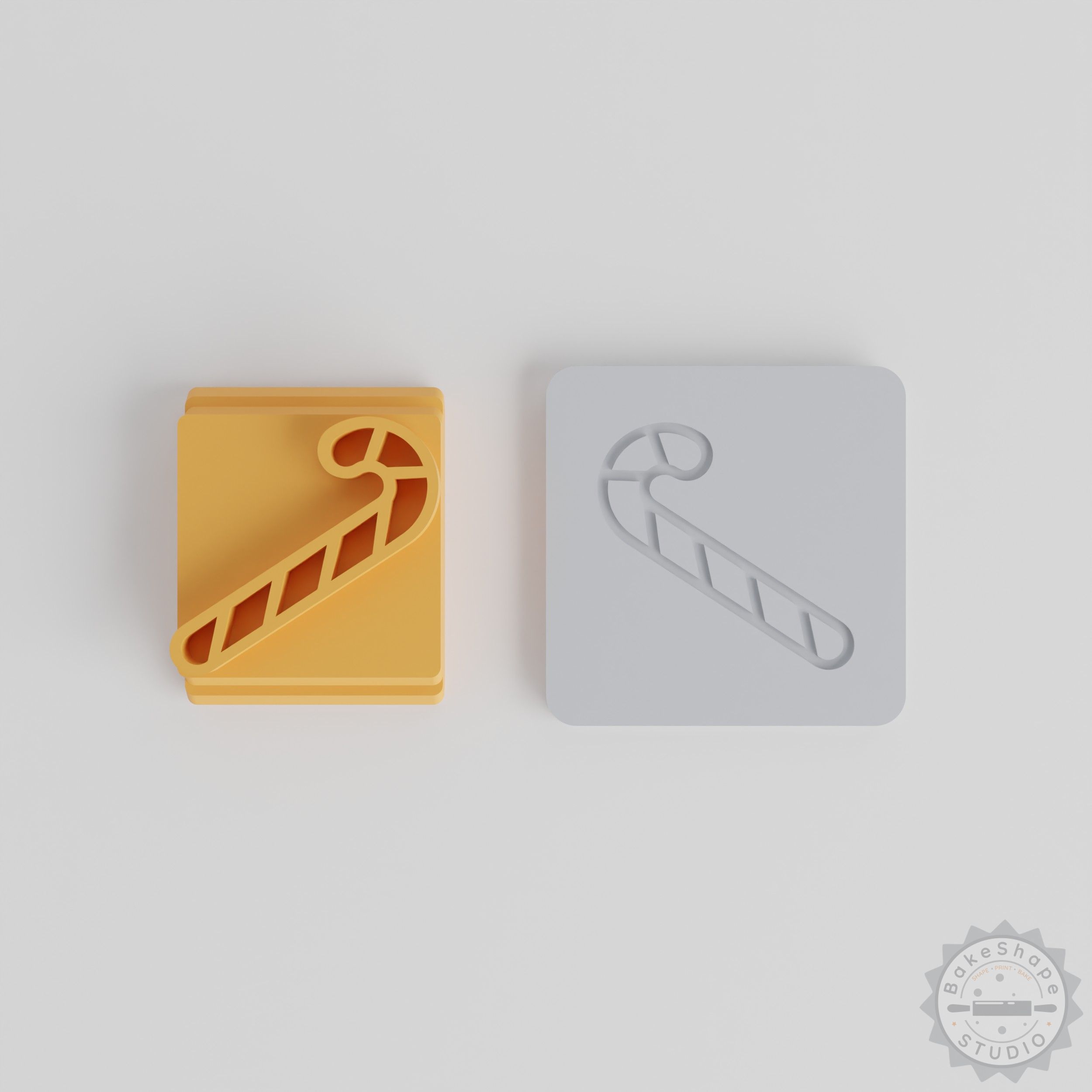 Candy Cane Stamp Tile Set, 5 Sizes, Perfect for Clay and Cookie Decorating