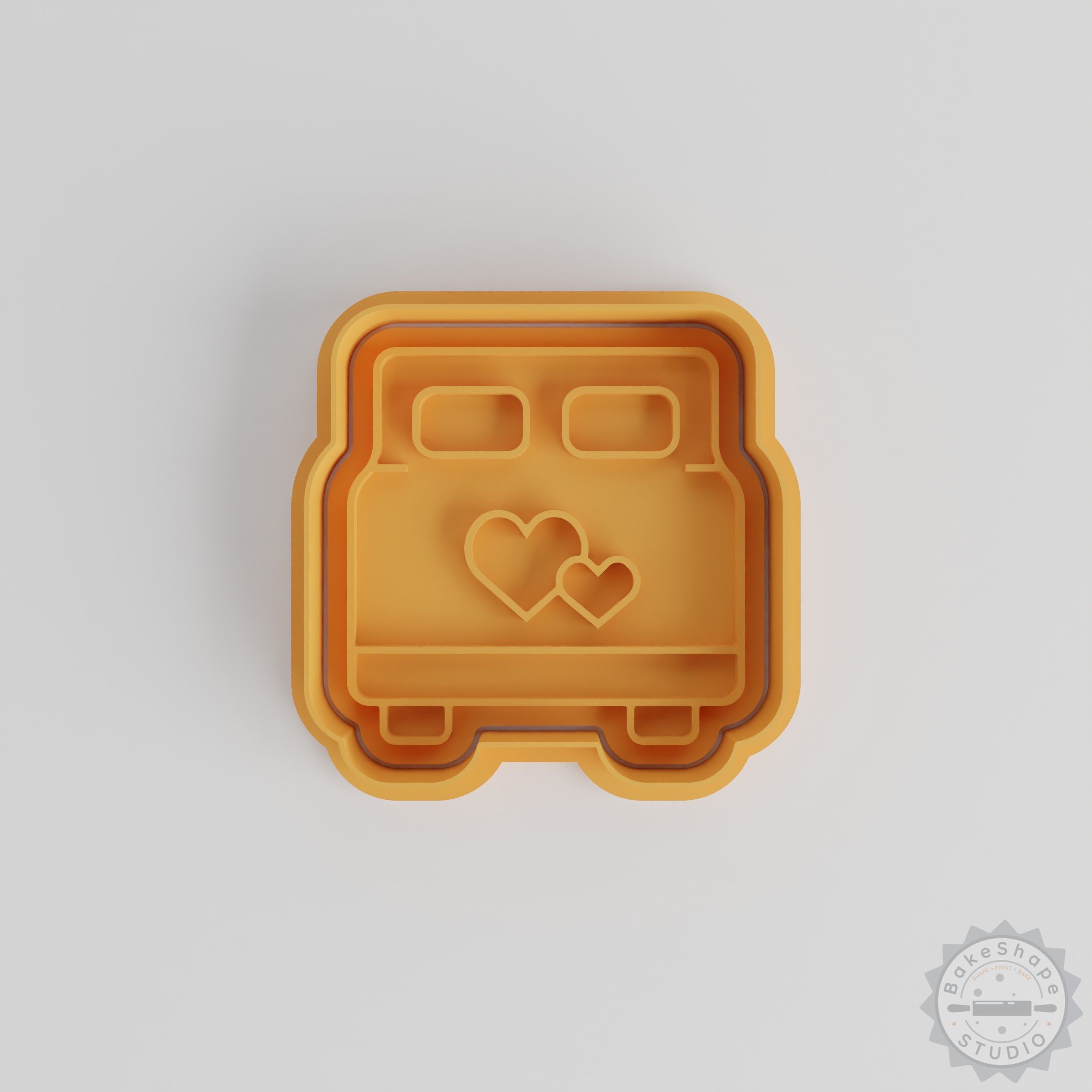 Bedroom Shape Cutter and Stamp Set, Cookie Fondant Molds, 6-Piece Collection, S/M/L Sizes