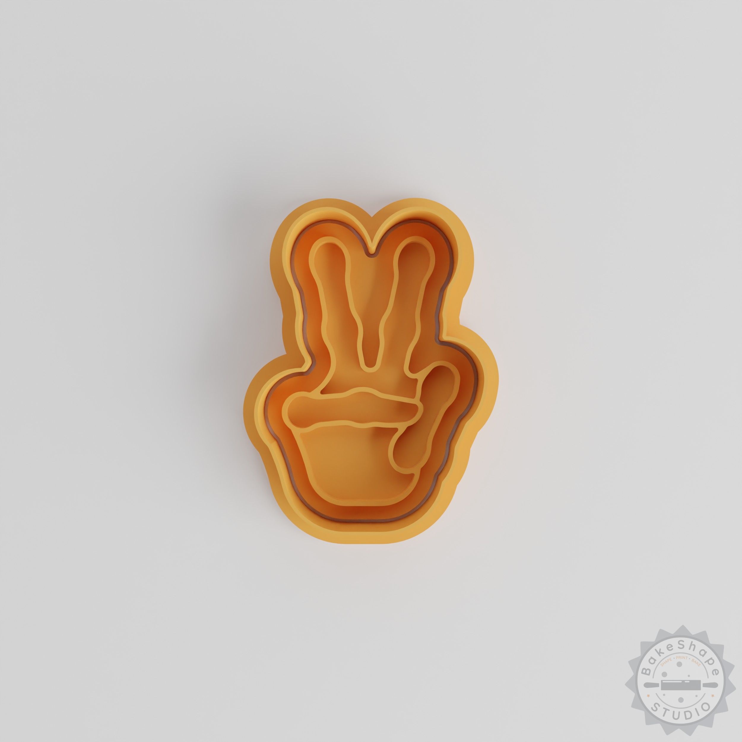 Alien Peace Hand Cookie Cutter & Stamp Set, 3 Sizes, Perfect for Cookies & Fondant