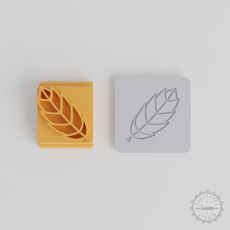 Leaf Stamp Tile Set for Clay, Cookies, Fondant - 5 Motif Sizes Nature Design