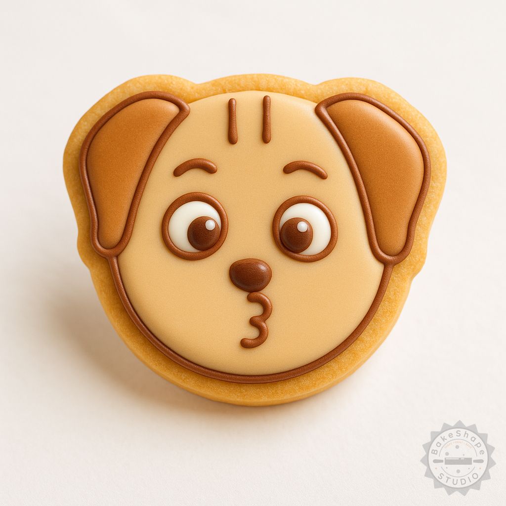 Animal Affection cookie cutter and stamp set STL featuring dog and wildlife kiss shapes for 3D printing