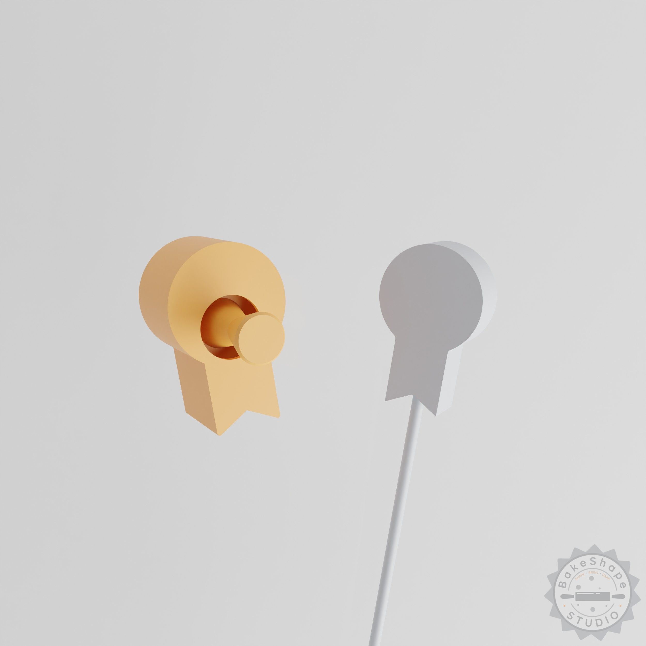 Prize Cake Pop Mold, 2-Piece Set, Award and Achievement Design
