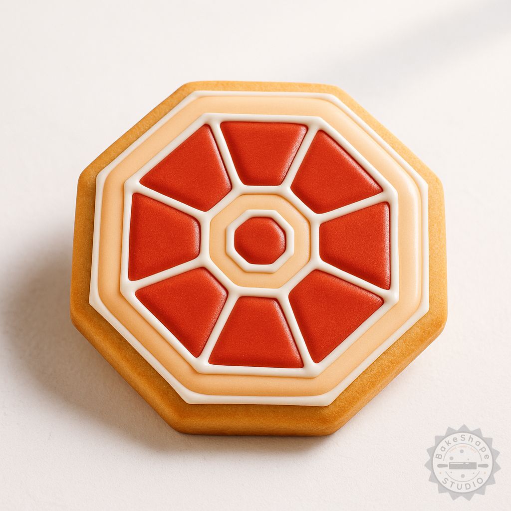 Chinese calligraphy shape cookie cutter and stamp set STL for 3D printing with small, medium, and large sizes