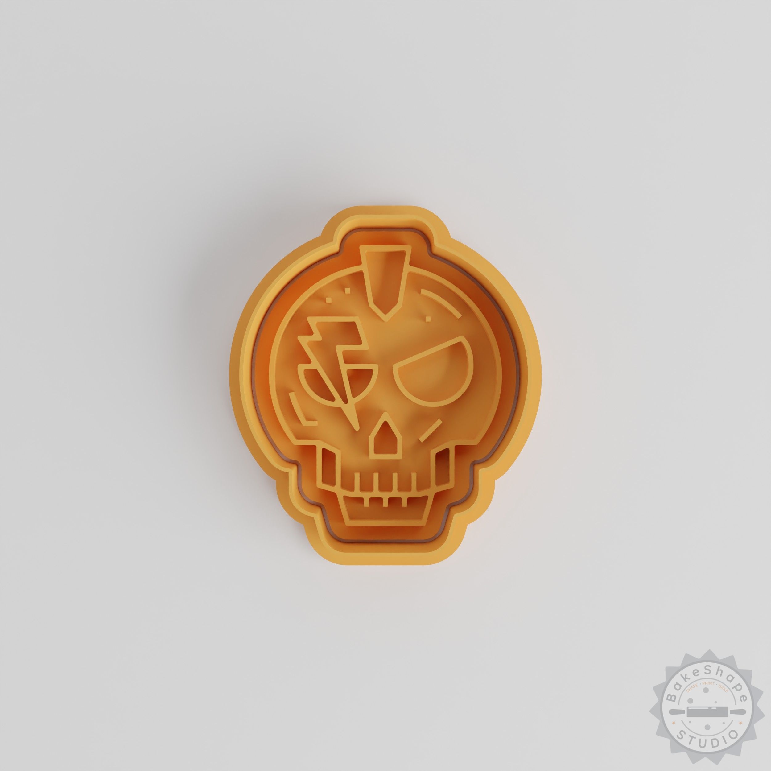 Skull Shape Cutter and Stamp Set, Cookie & Fondant Decorating, 6-Piece, Small/Medium/Large Sizes