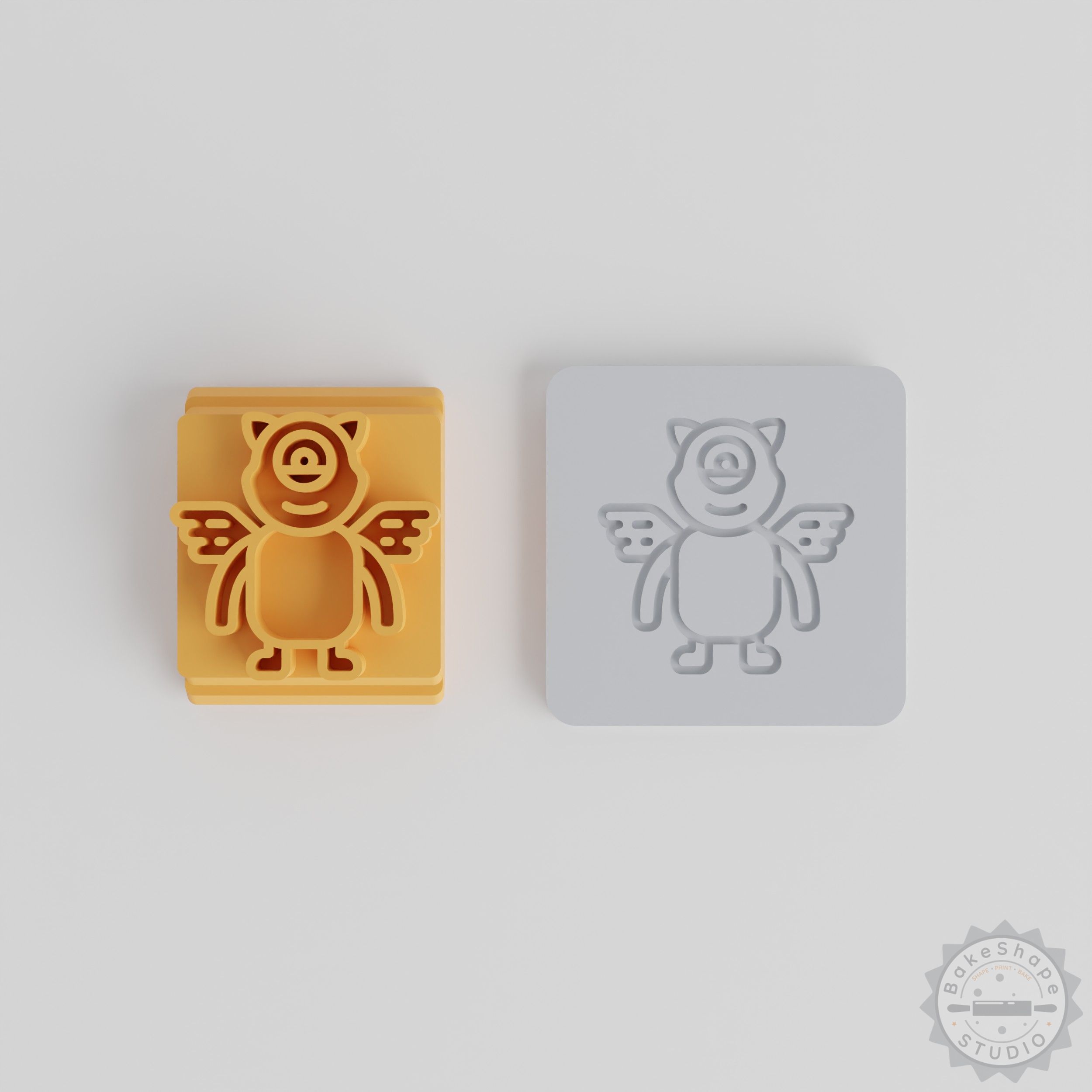 Devil Monster Stamp Tile Set, 5 Sizes, For Clay, Cookie, Fondant Crafting