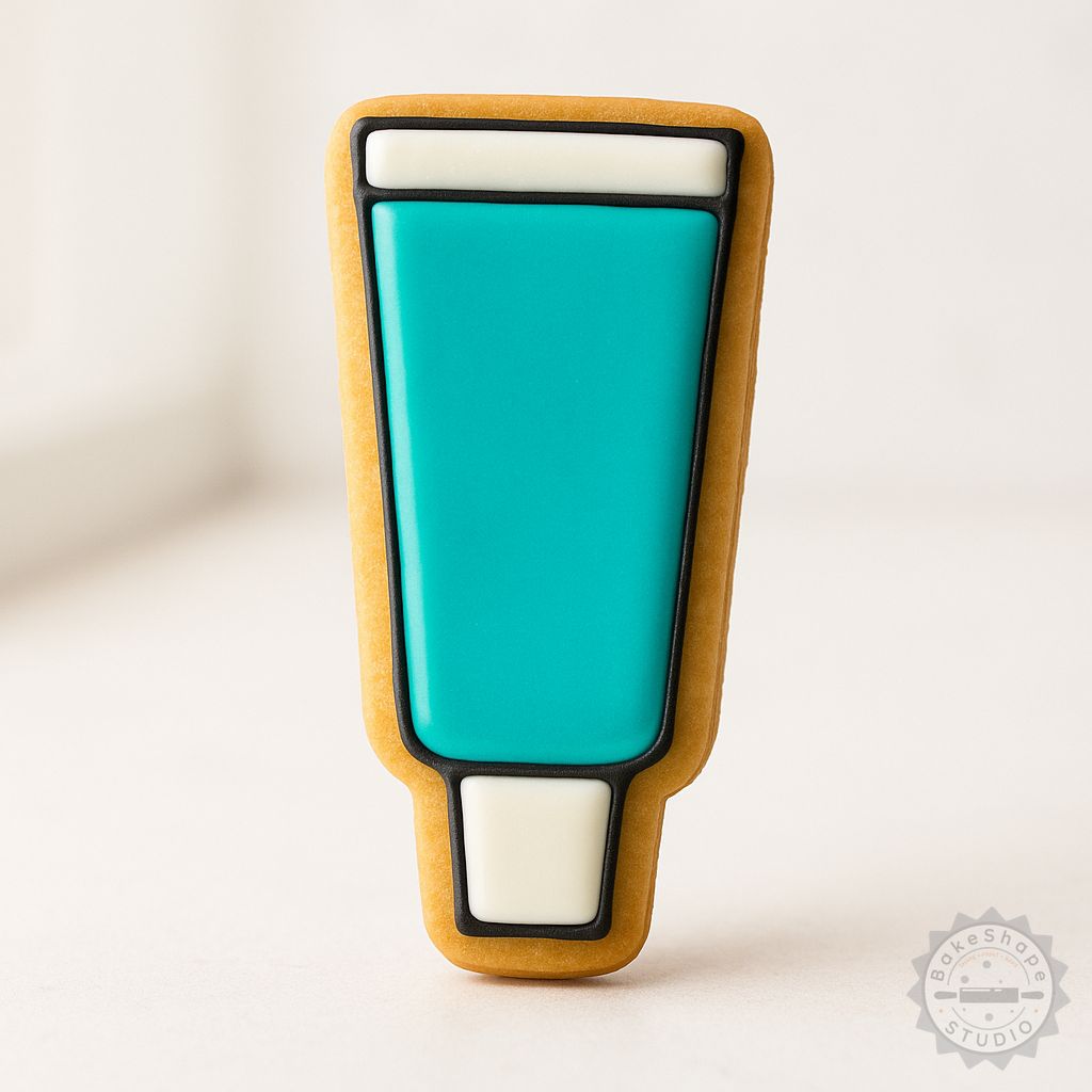 Toothpaste set cookie cutter and stamp STL for 3D printing dental care themed cookies