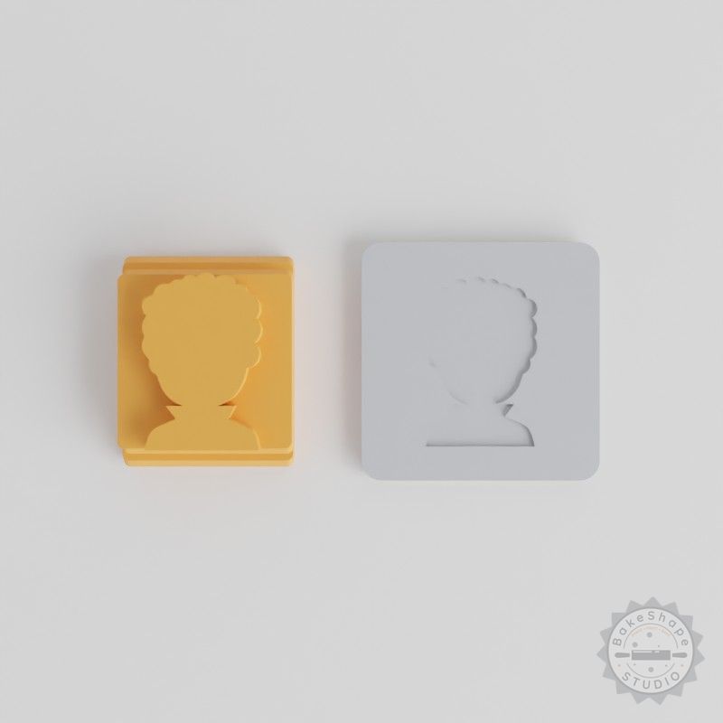 Human Clay Stamp Tile Set, 5 Motif Sizes for Cookies, Fondant, Soft Materials