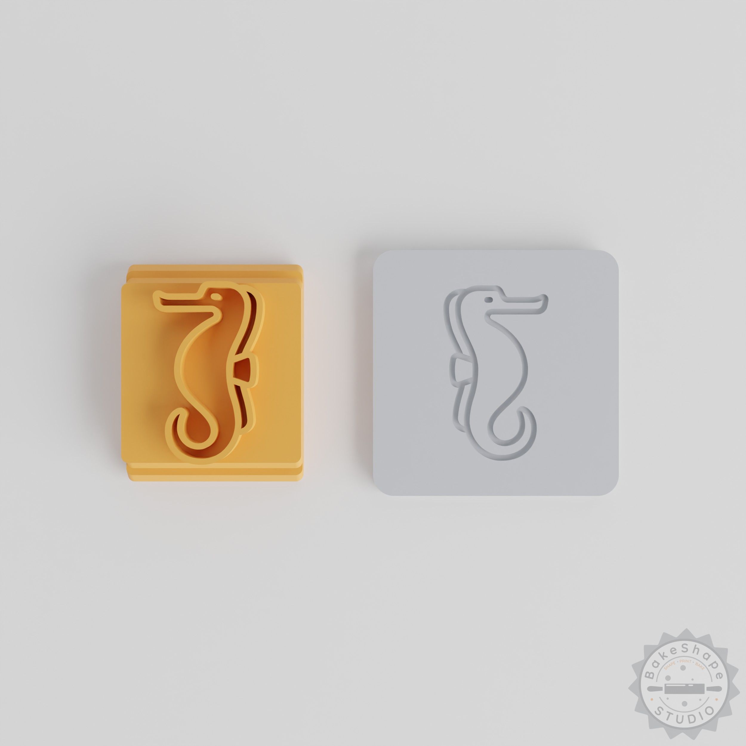 Seahorse Stamp Tile Set, 5 Motif Sizes for Clay, Cookies, Fondant & More